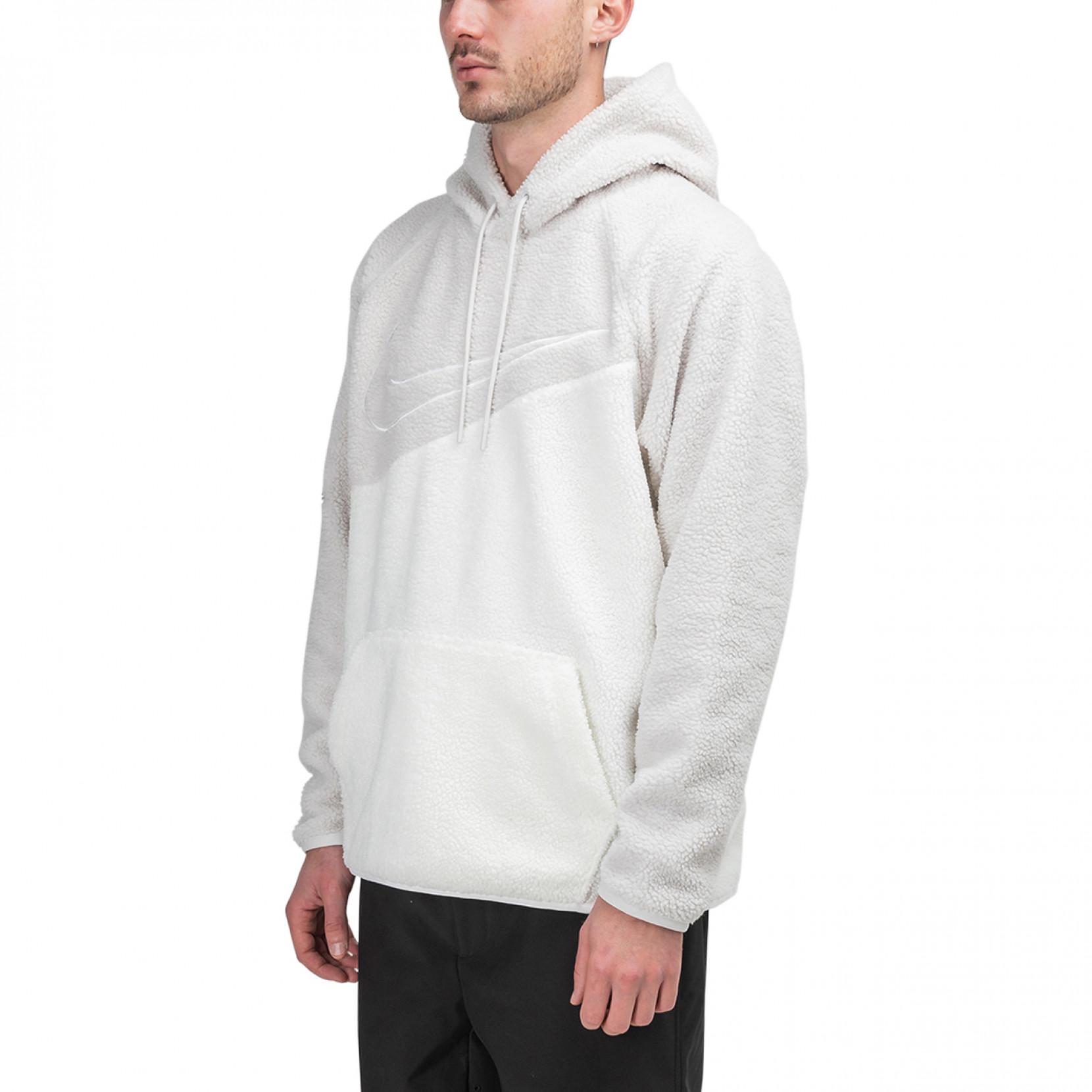 sherpa pullover hoodie nike sportswear swoosh