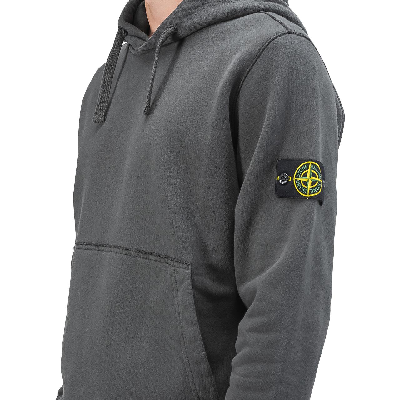 Stone Island Cotton Hoodie in Gray for Men - Lyst