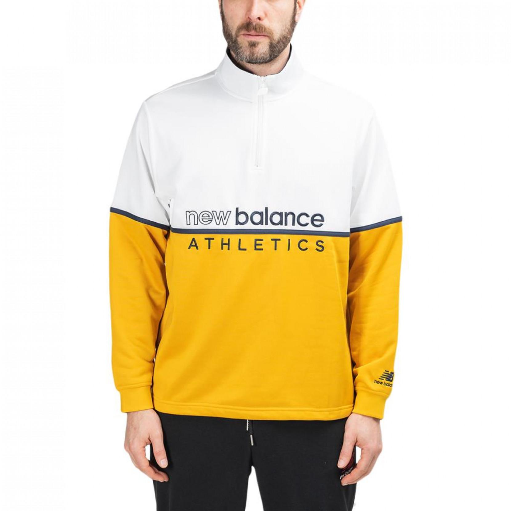 New Balance Baumwolle Herren NB Athletics Track 1/4 Zip in Weiß für Herren  - Lyst