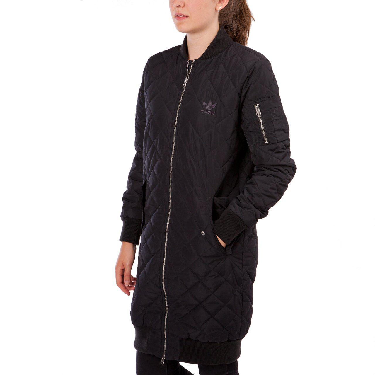 adidas long bomber jacket womens