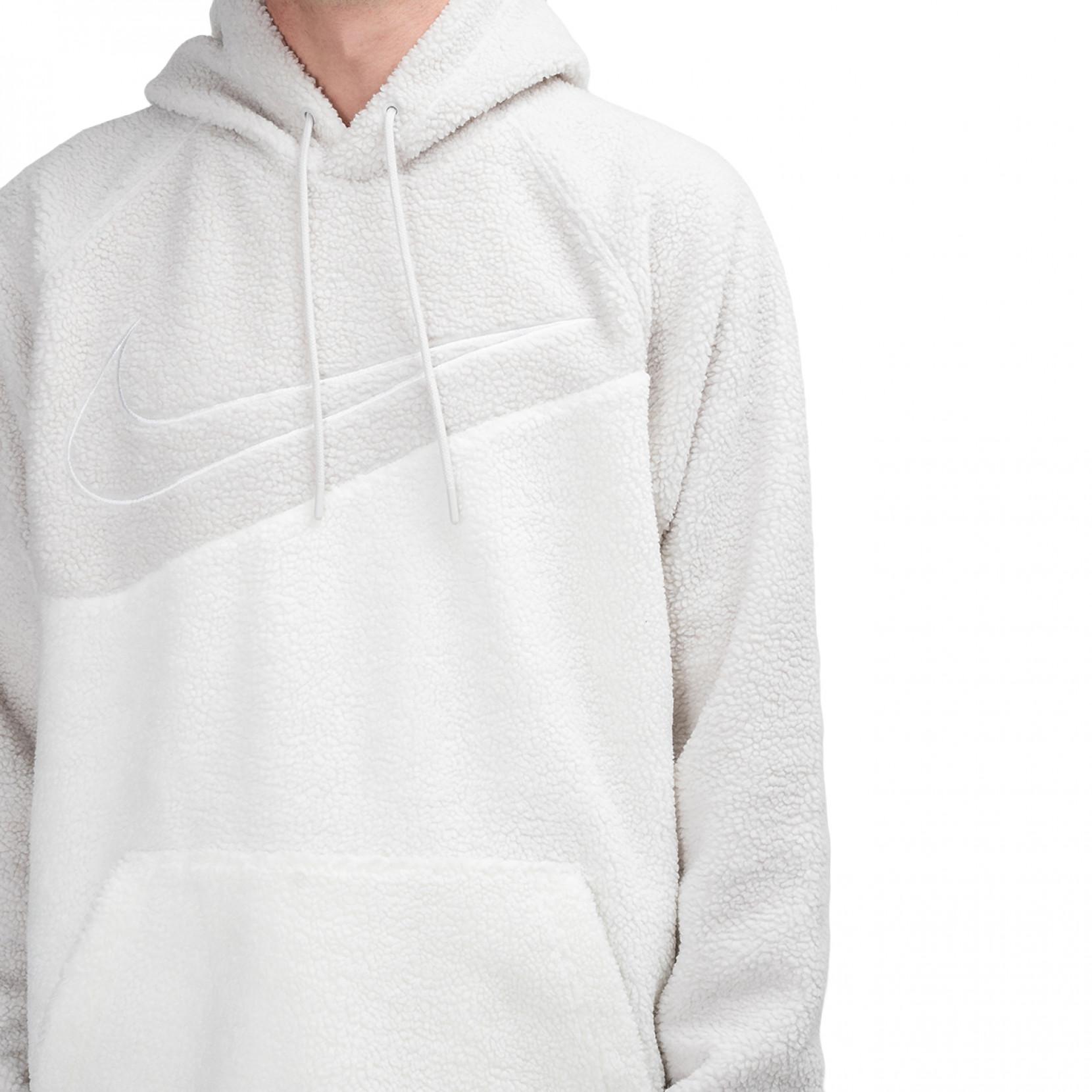 sherpa pullover hoodie nike sportswear swoosh