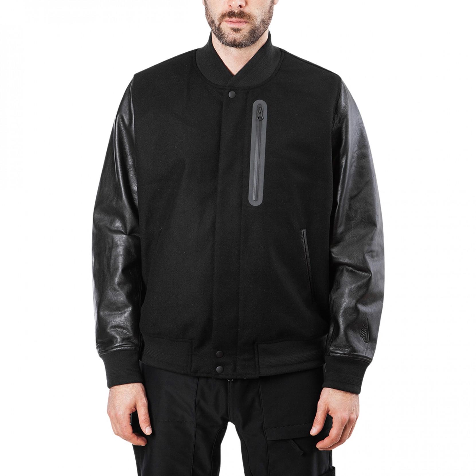 Nike Wool Nikelab Essentials Destroyer Jacket in Black for Men - Lyst