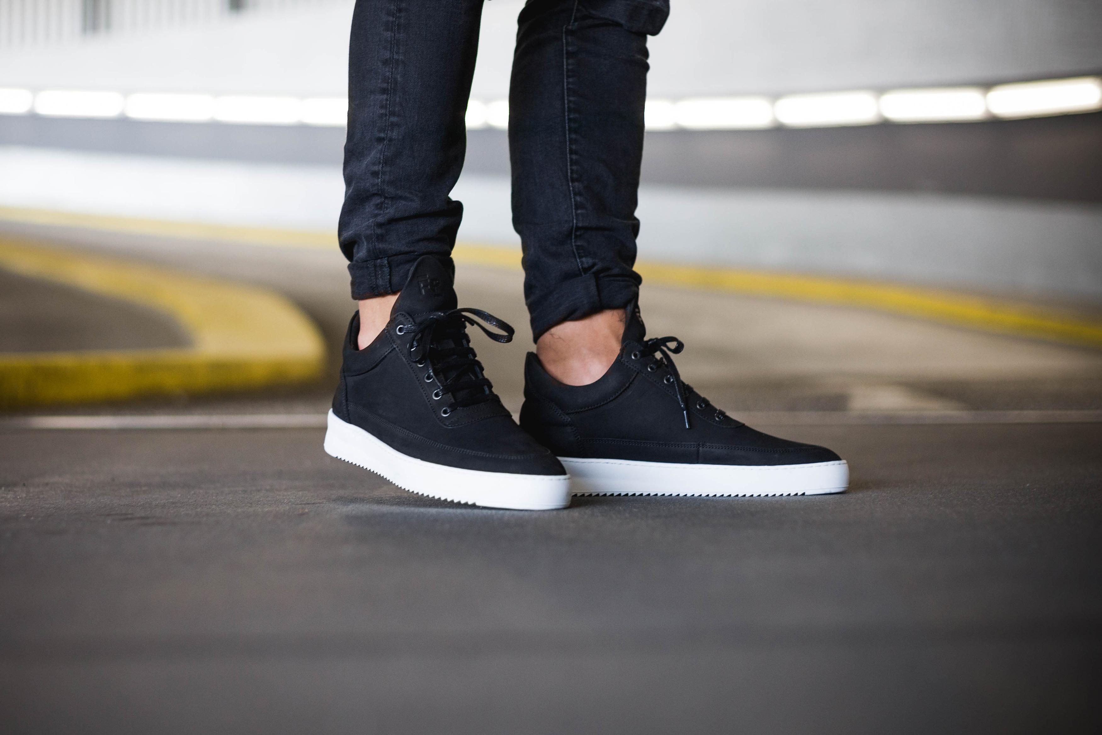 low top angelica aedan nappa all black