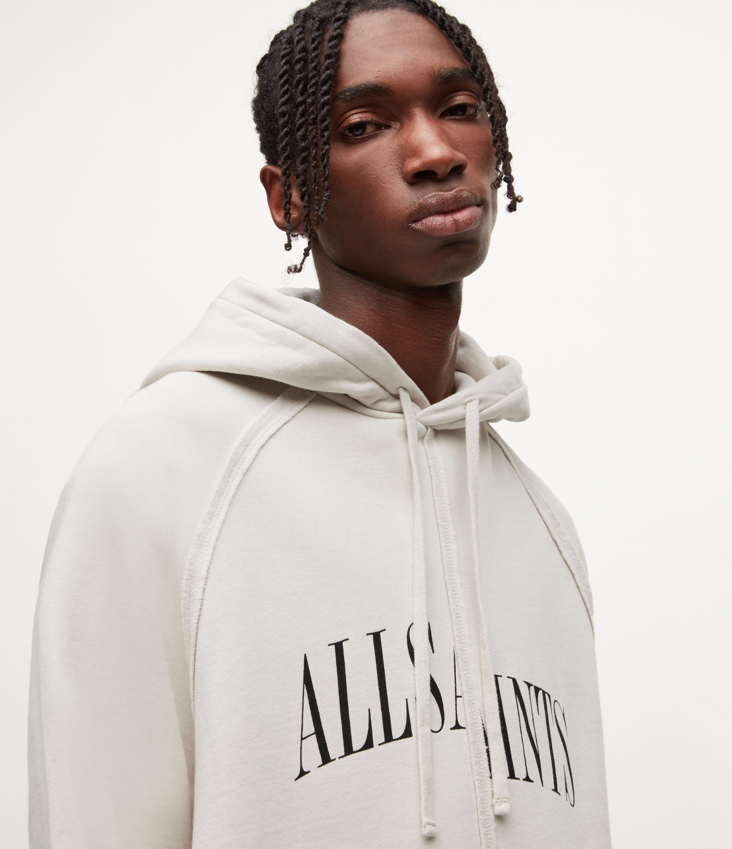 AllSaints Diverge Pullover Hoodie in White for Men | Lyst