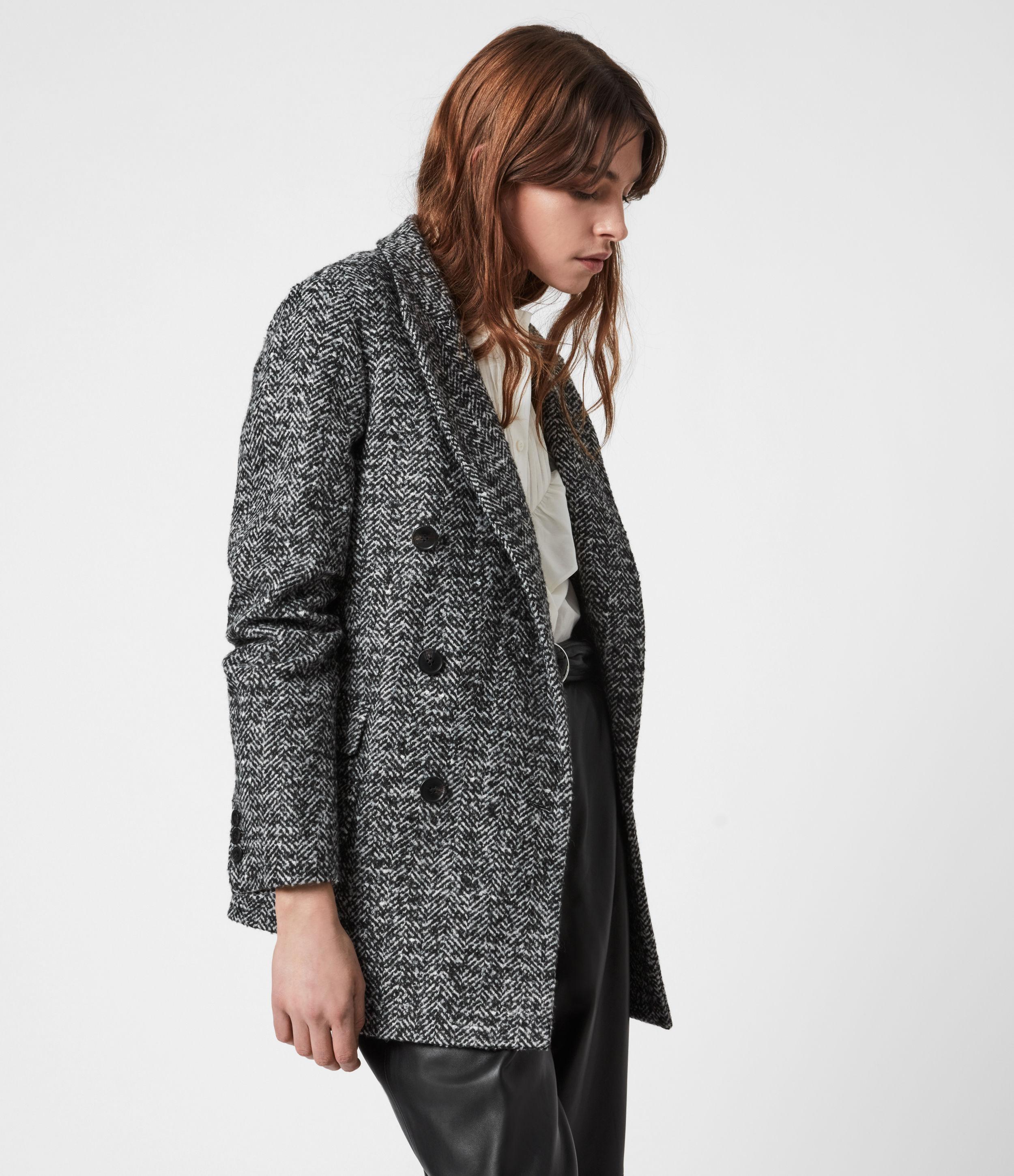 AllSaints Women's Parker Wool Blend Blazer in Gray | Lyst