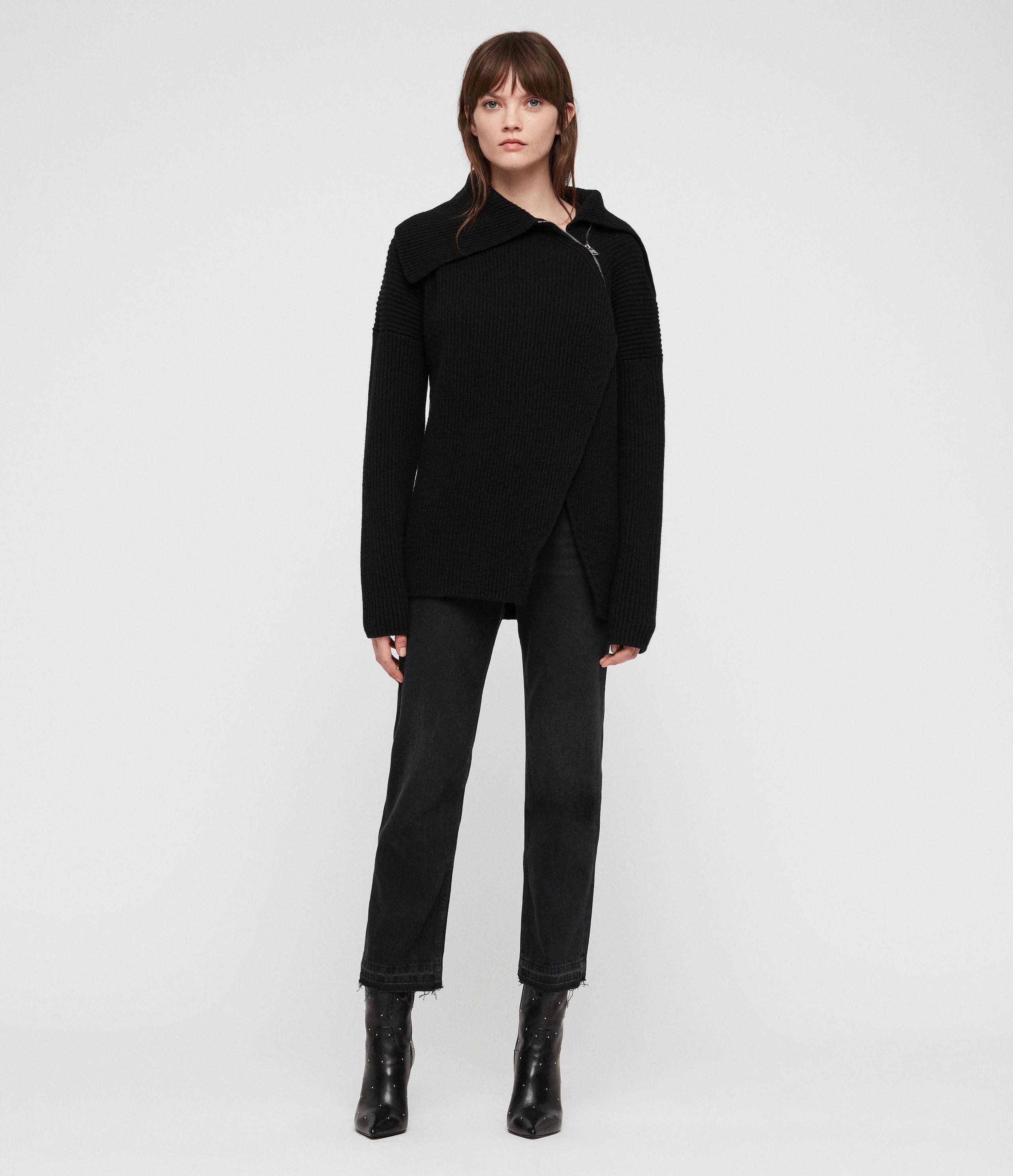AllSaints Tallis Cardigan in Black | Lyst