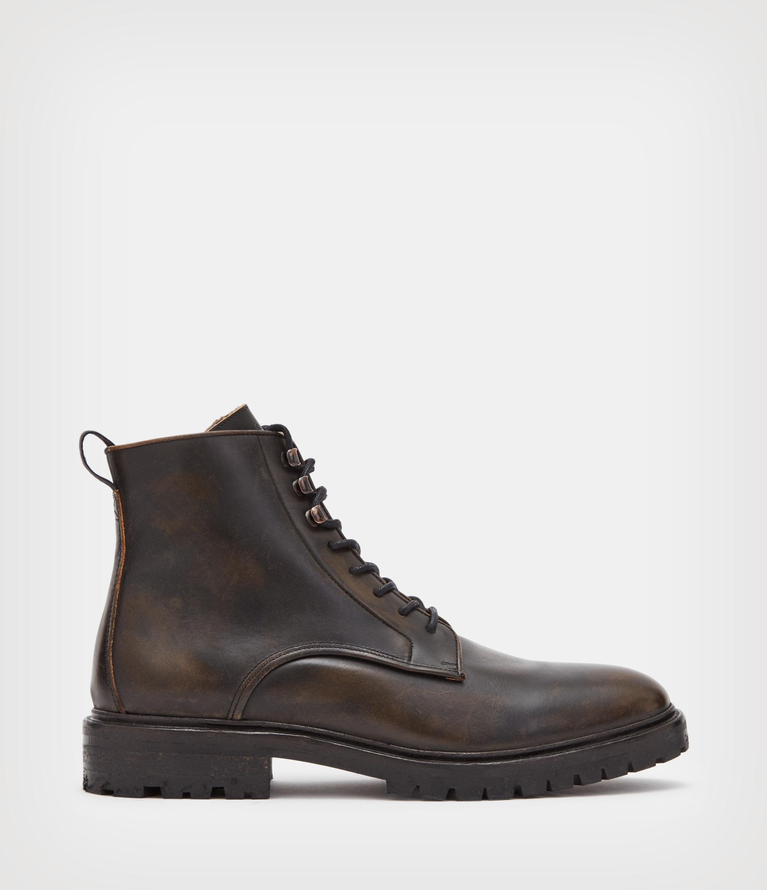 AllSaints Men's Laker Leather Boots in Brown for Men | Lyst