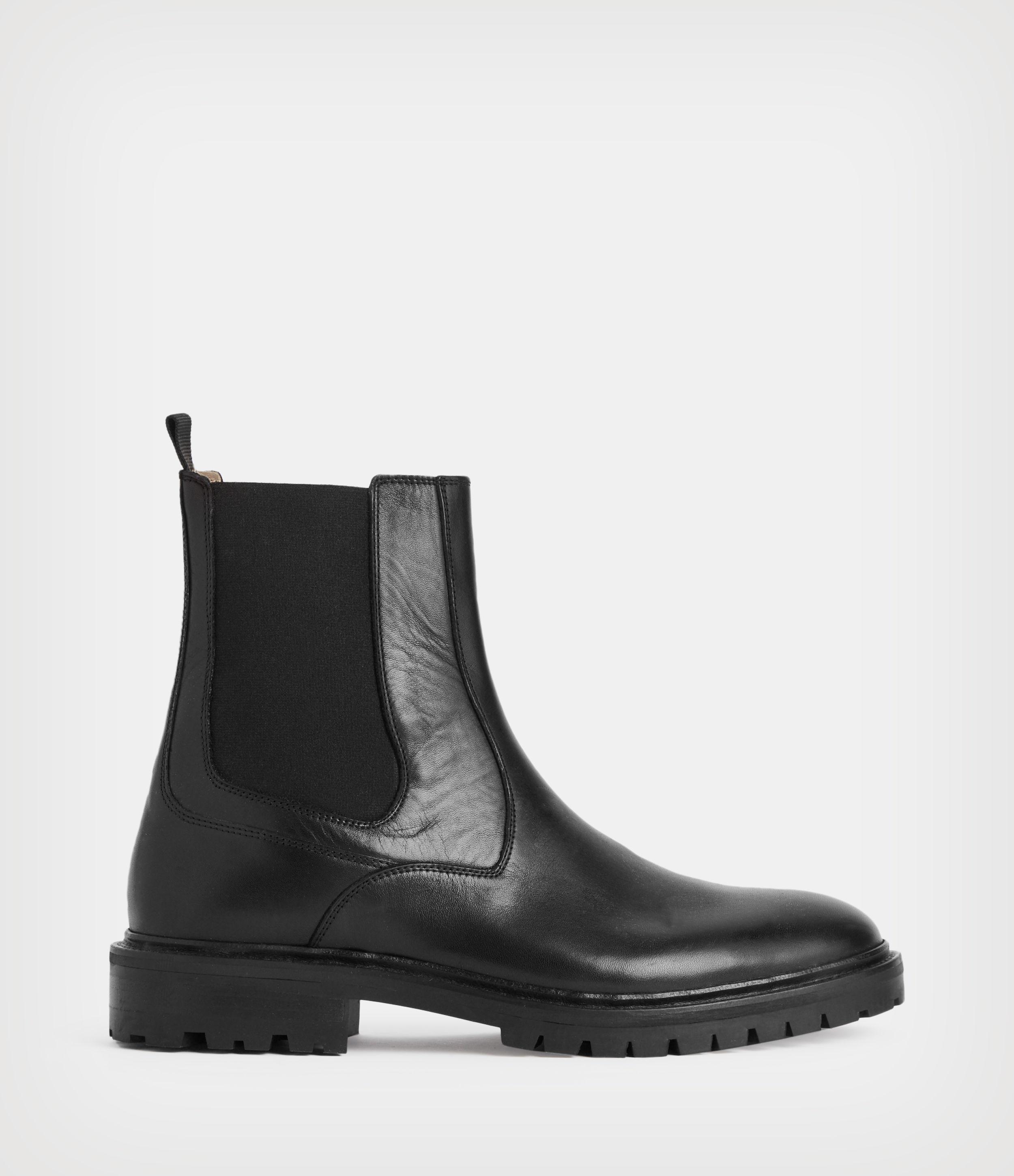 AllSaints Melos Leather Chelsea Boots in Black for Men | Lyst Canada