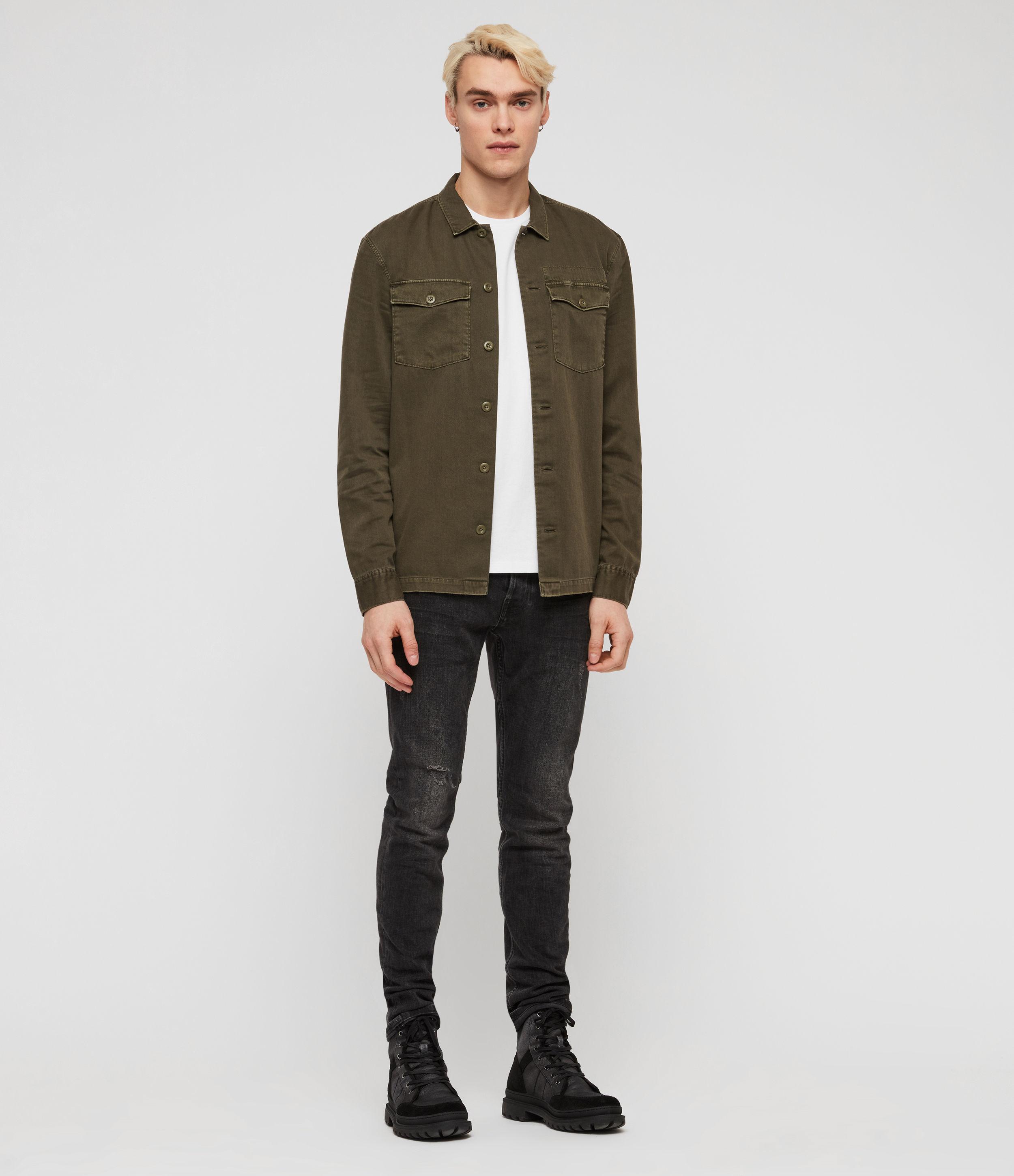 AllSaints Cotton Spotter Shirt Mens in 