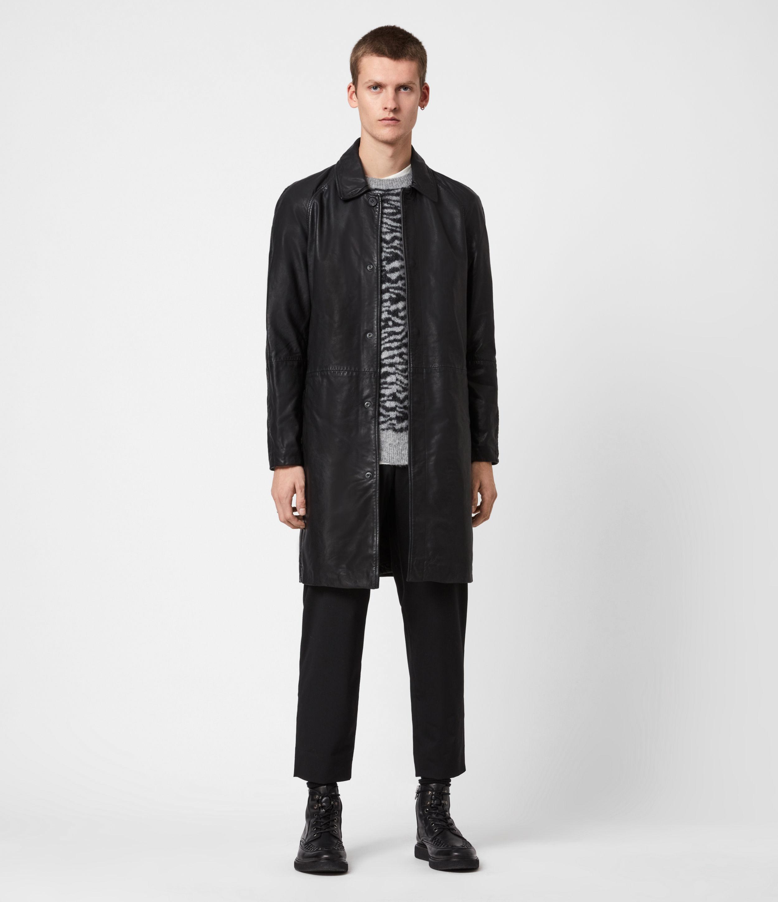 All saints black trench coat Clearance