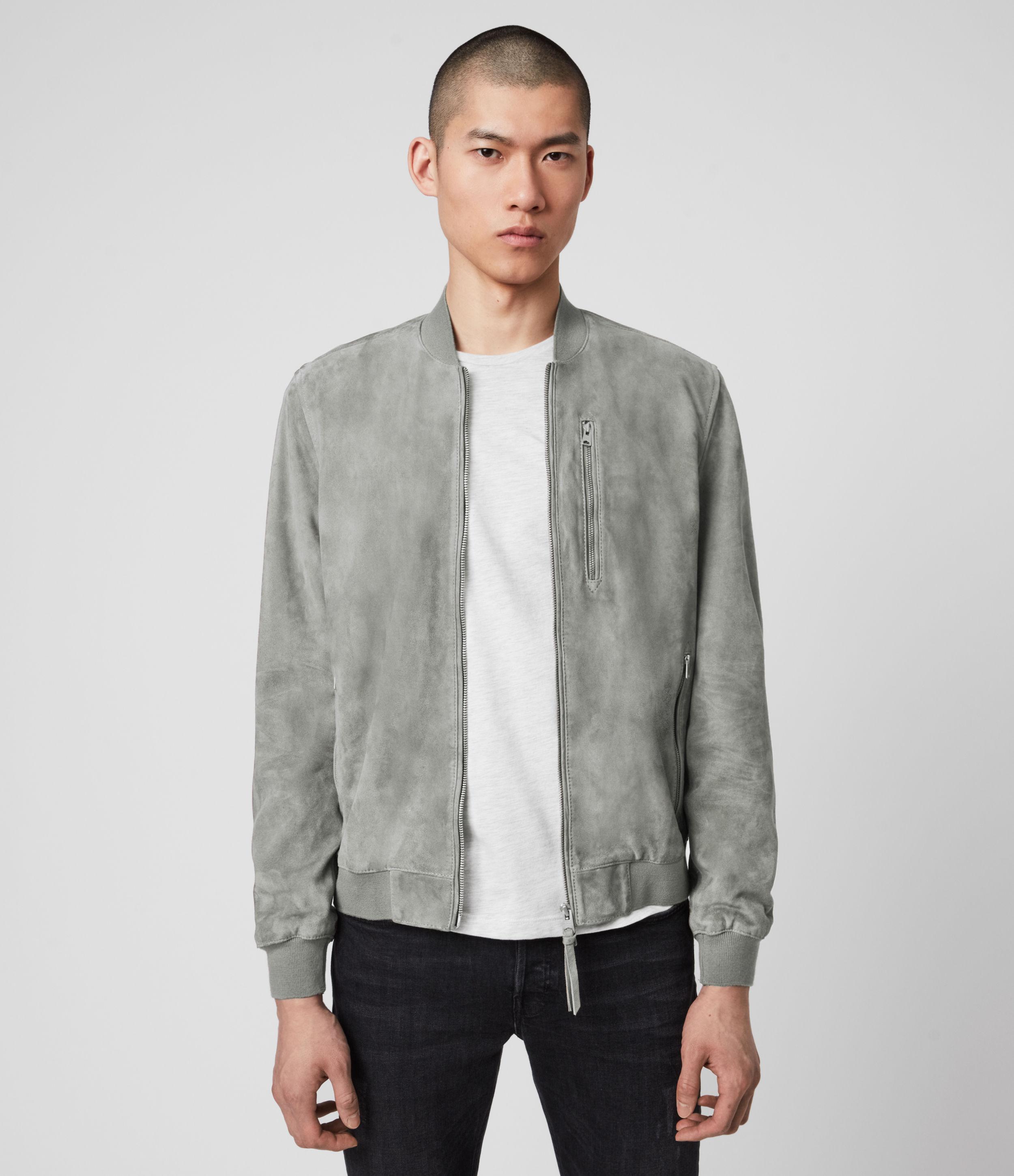 allsaints suede bomber jacket