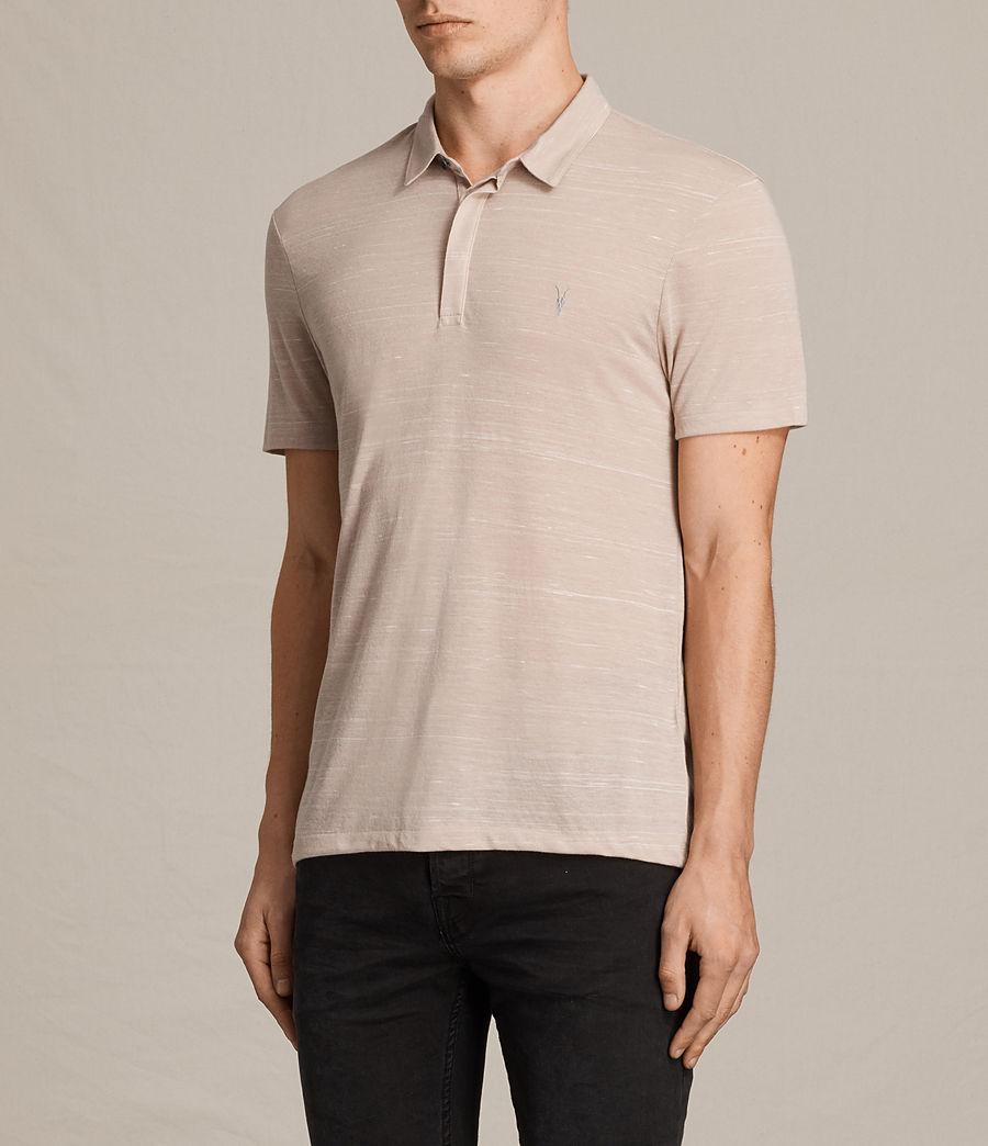 AllSaints Cotton Stanley Polo Shirt in Pink for Men - Lyst