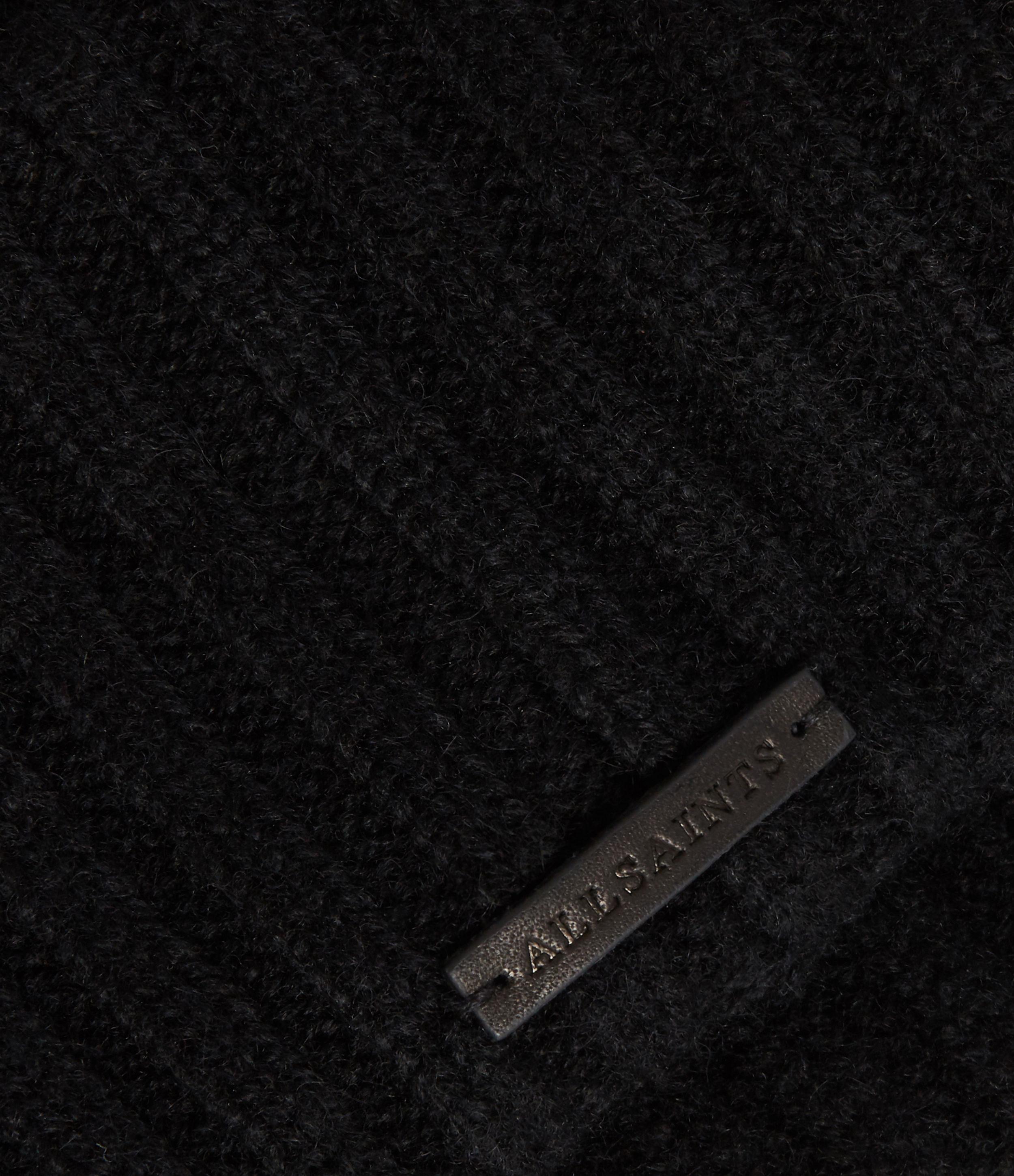 AllSaints Marled Wool Beanie in Black 