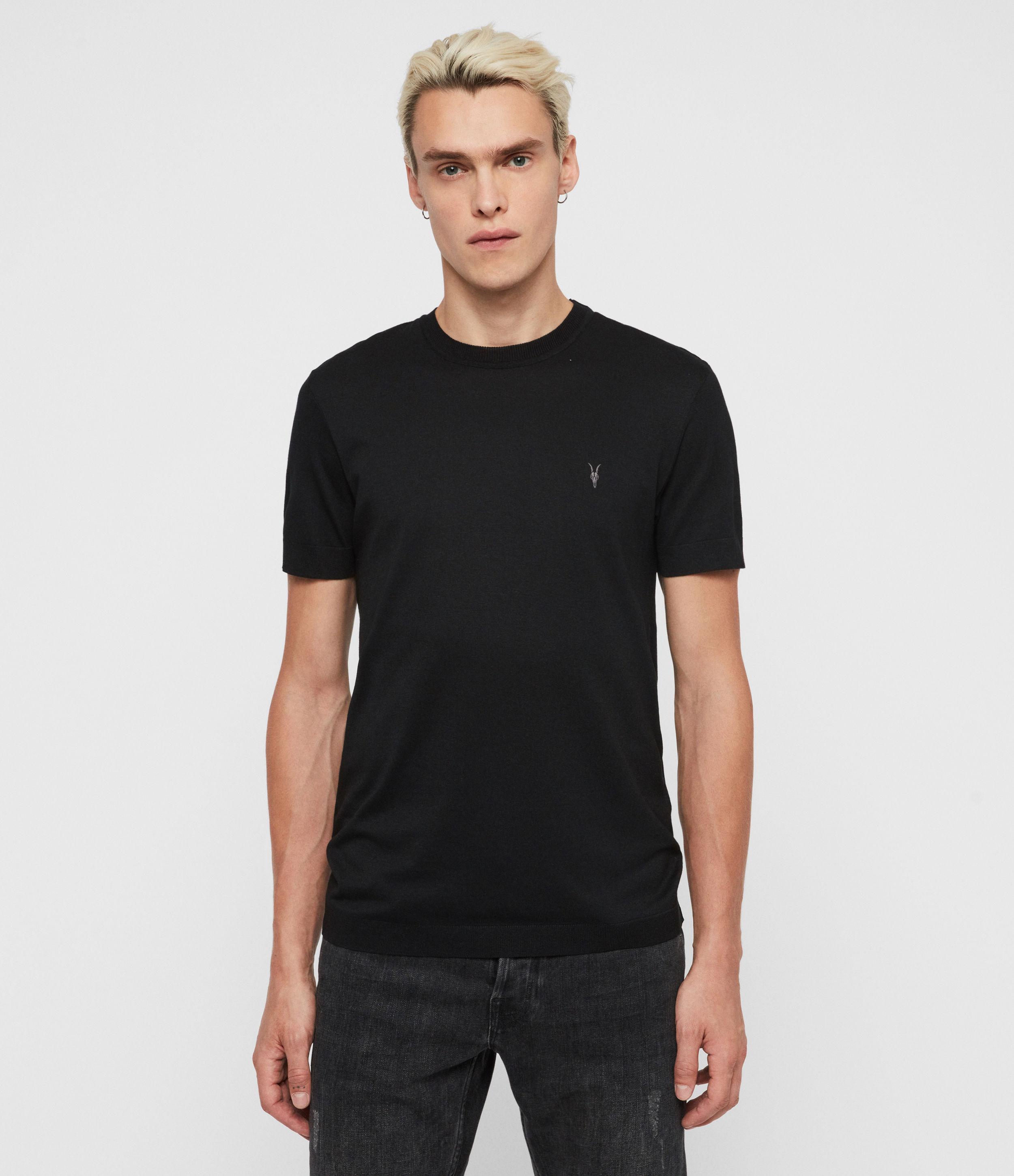 AllSaints Cotton Tonic Crew T-shirt in Black for Men - Lyst