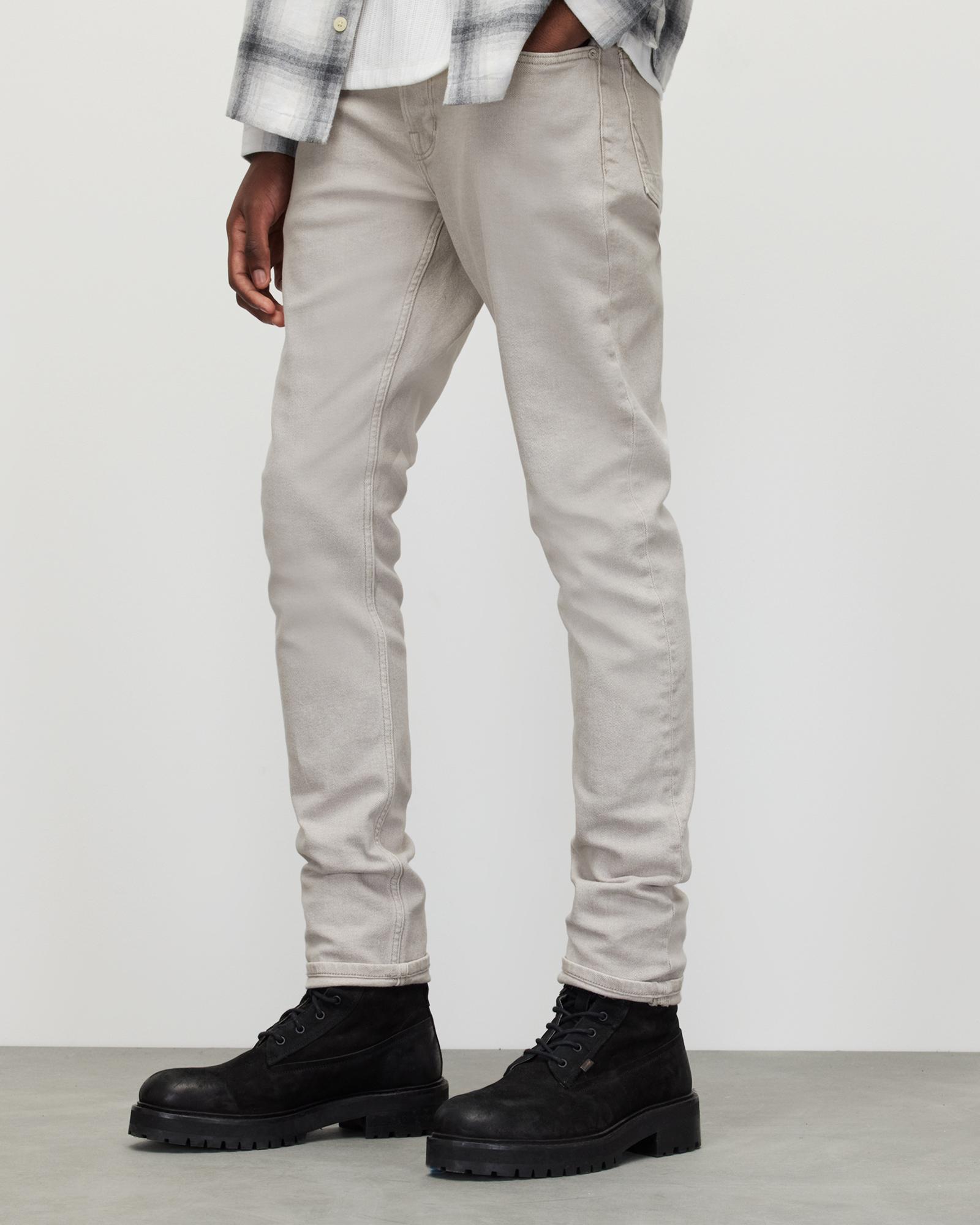 AllSaints Rex Overdyed Slim Jeans in Grey for Men | Lyst Australia