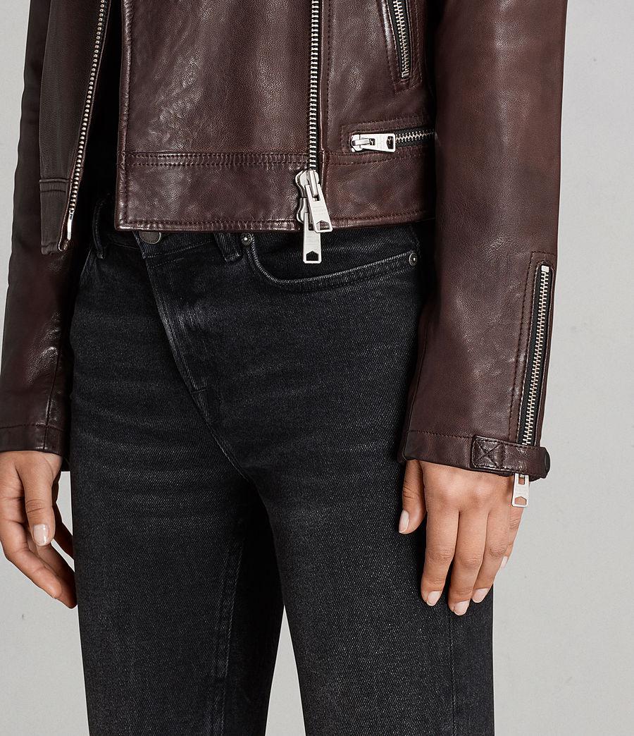 Lyst Allsaints Conroy Leather Biker Jacket in Brown