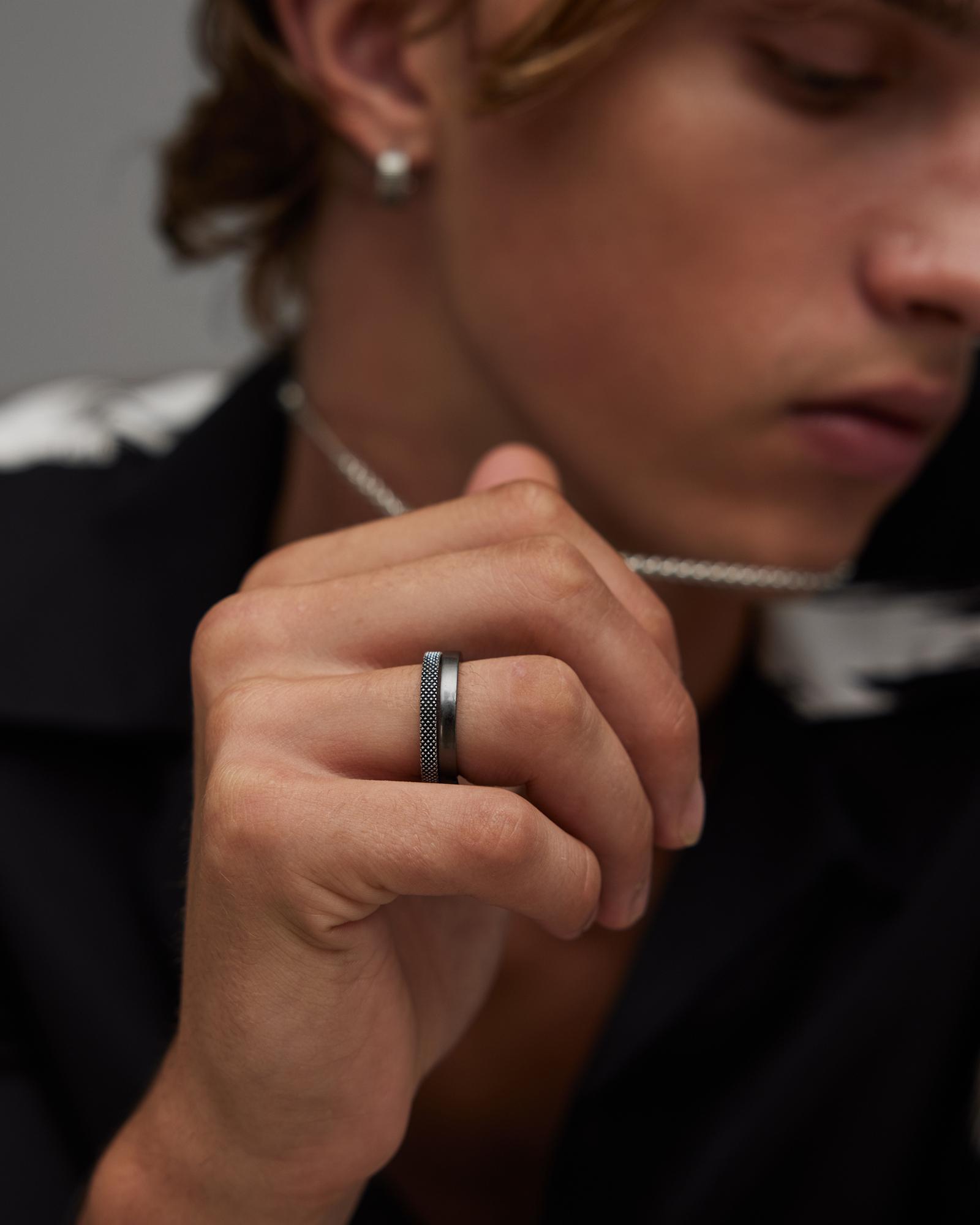 AllSaints Mars Sterling Silver Ring Set in White for Men Lyst UK