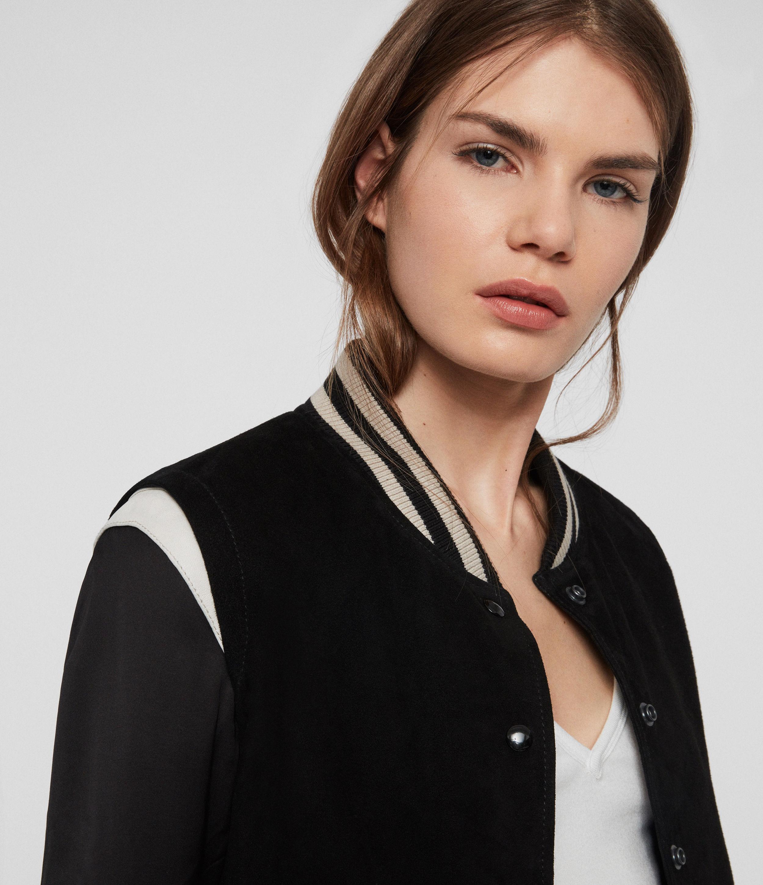 keiko suede bomber jacket