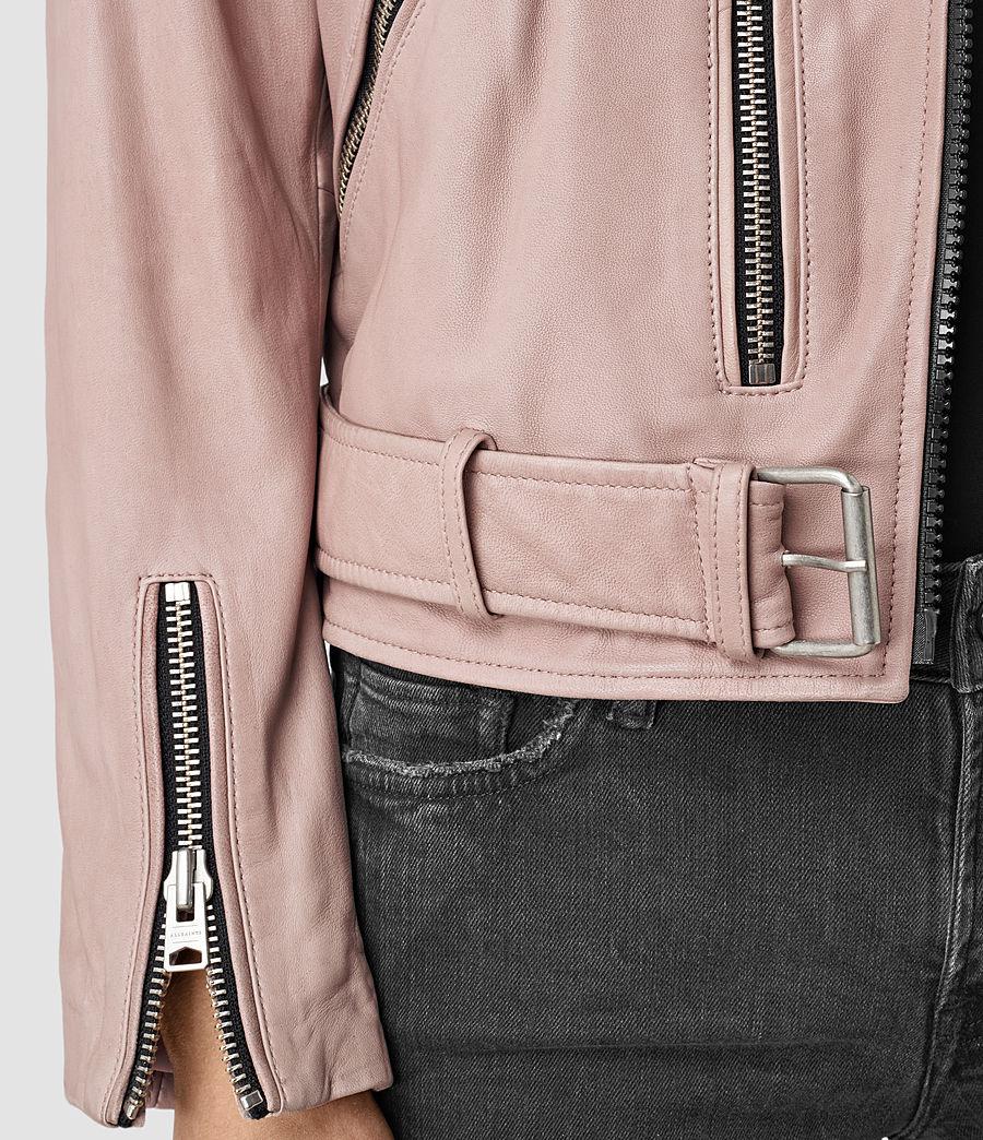 all saints blush leather jacket