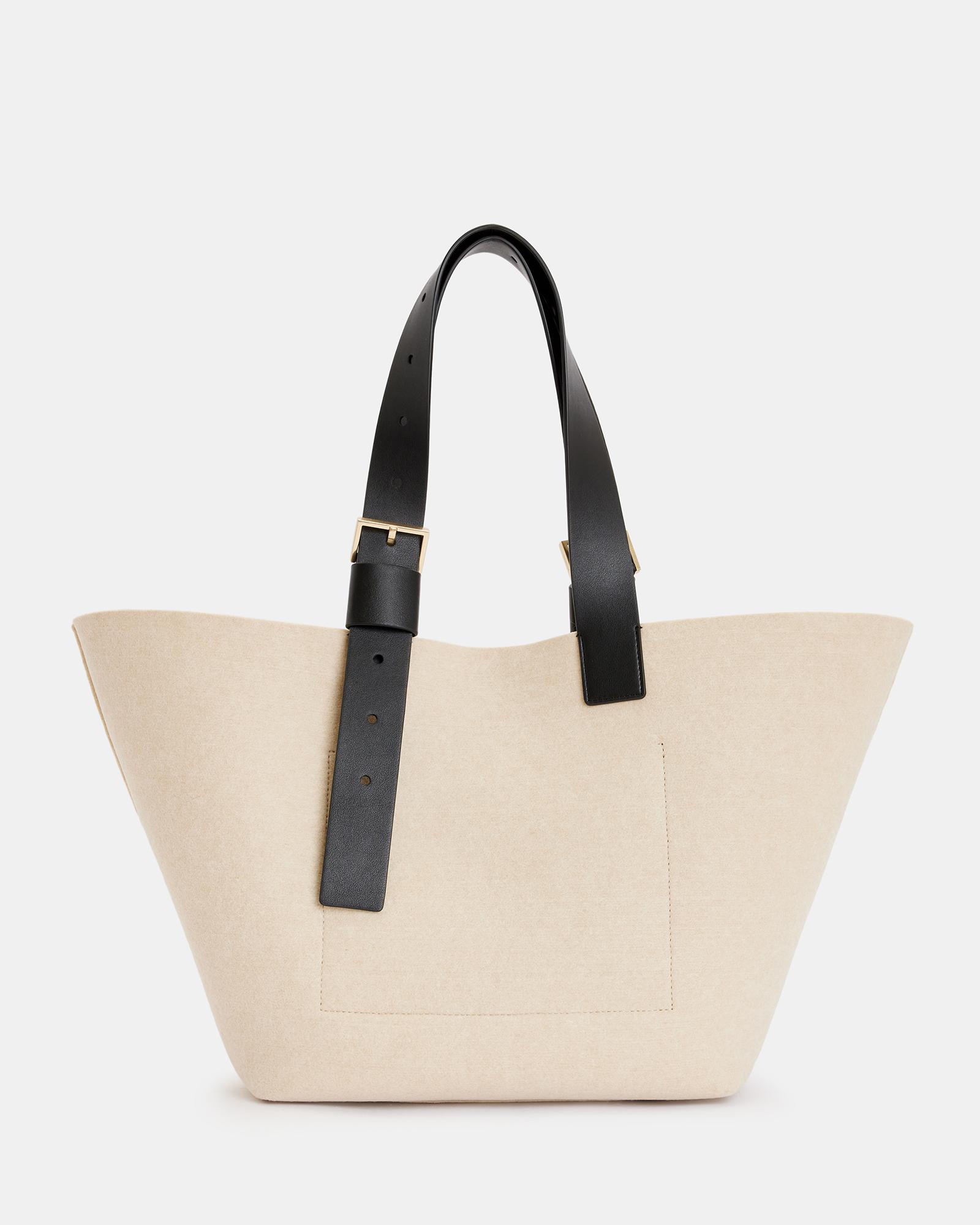 AllSaints Anik Spacious Felt Logo Tote Bag in Natural Lyst UK