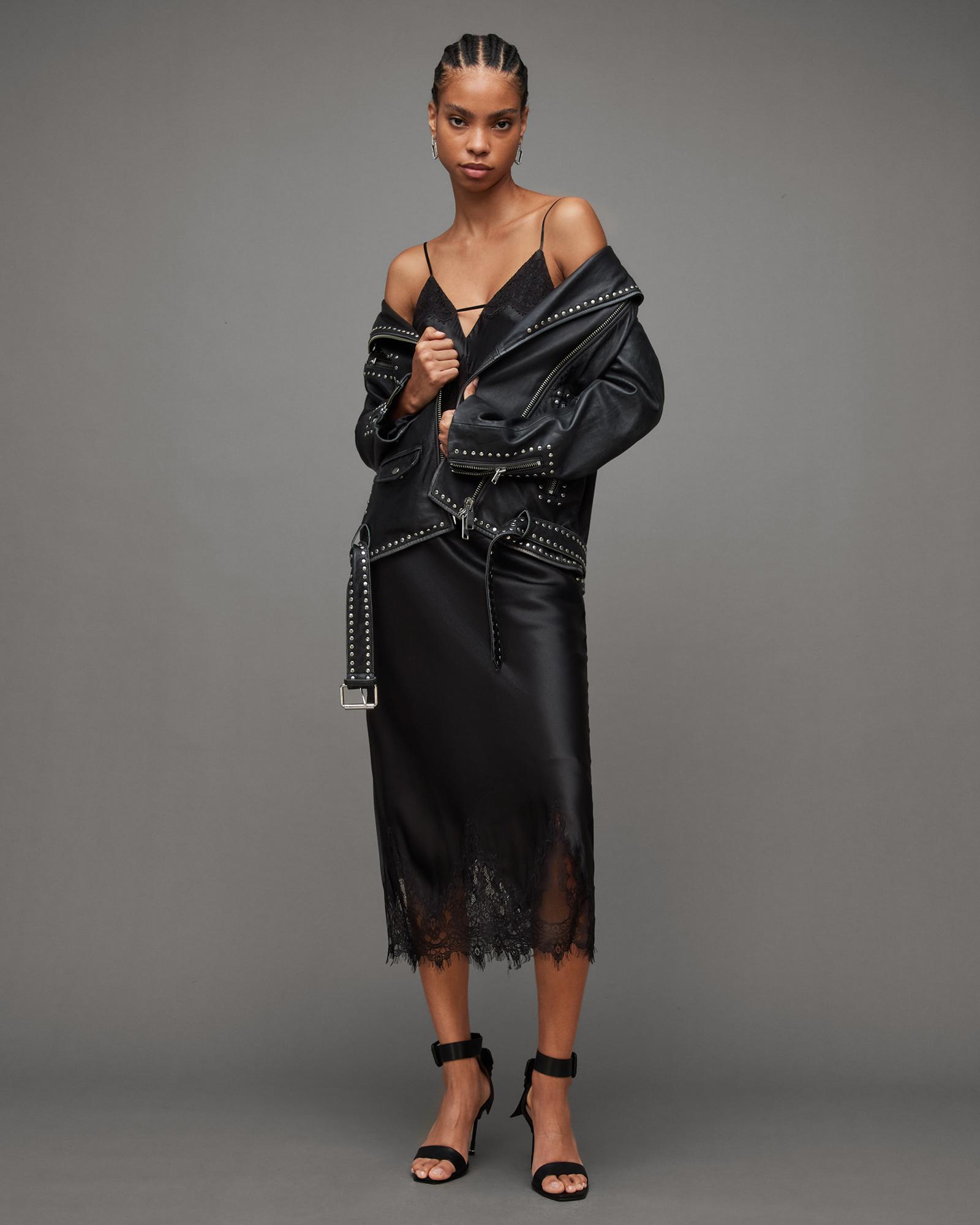 all saints silk slip dress ALLSAINTS Hadley Cowl Slip Dress