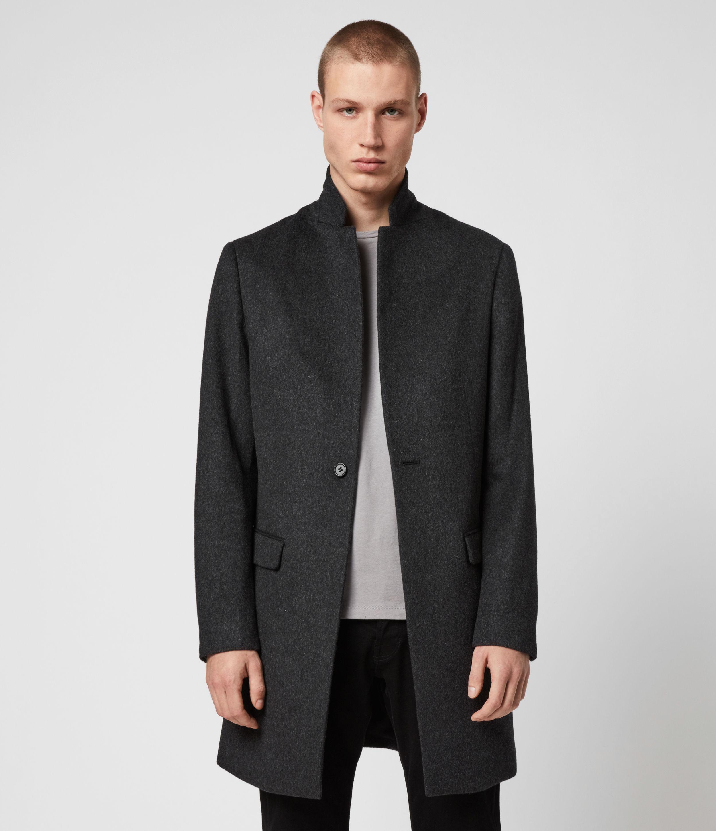 AllSaints Merton Cashmere Blend Coat in Black for Men Lyst Canada