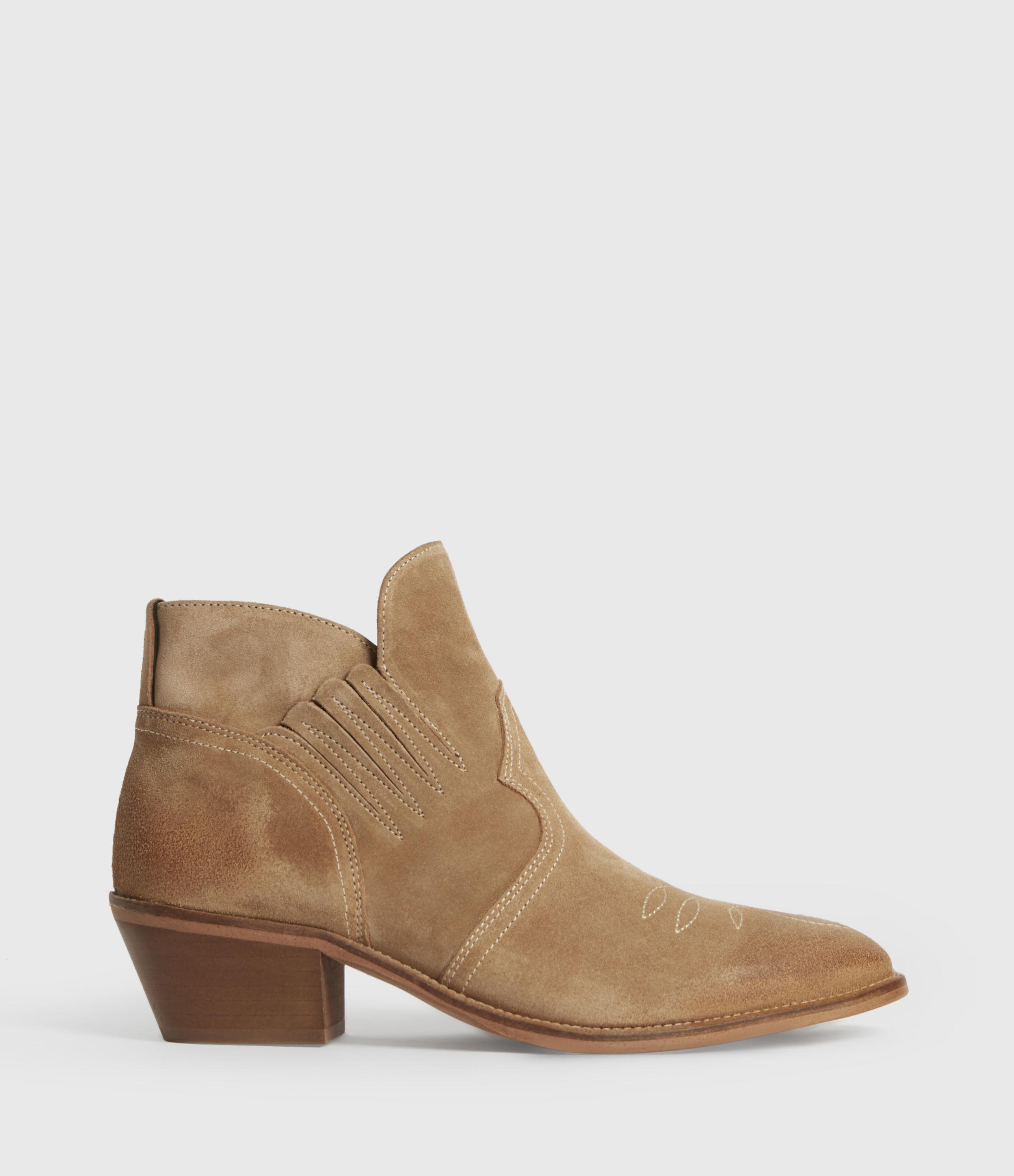 AllSaints Weiz Suede Boots in Natural Lyst UK