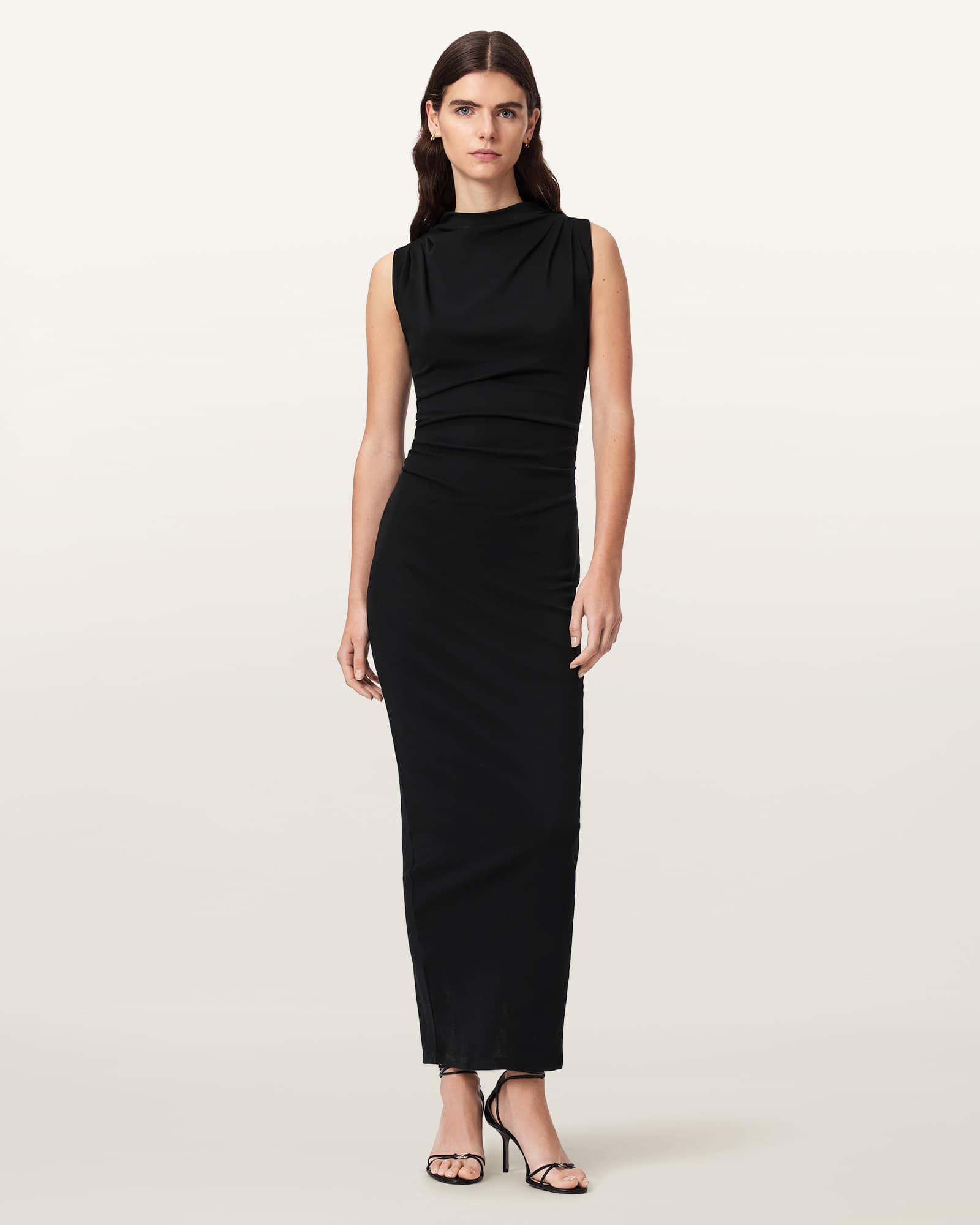 all saints ruched dress All Saints Sage Floral Print Ruched Midi Dress by All Saints