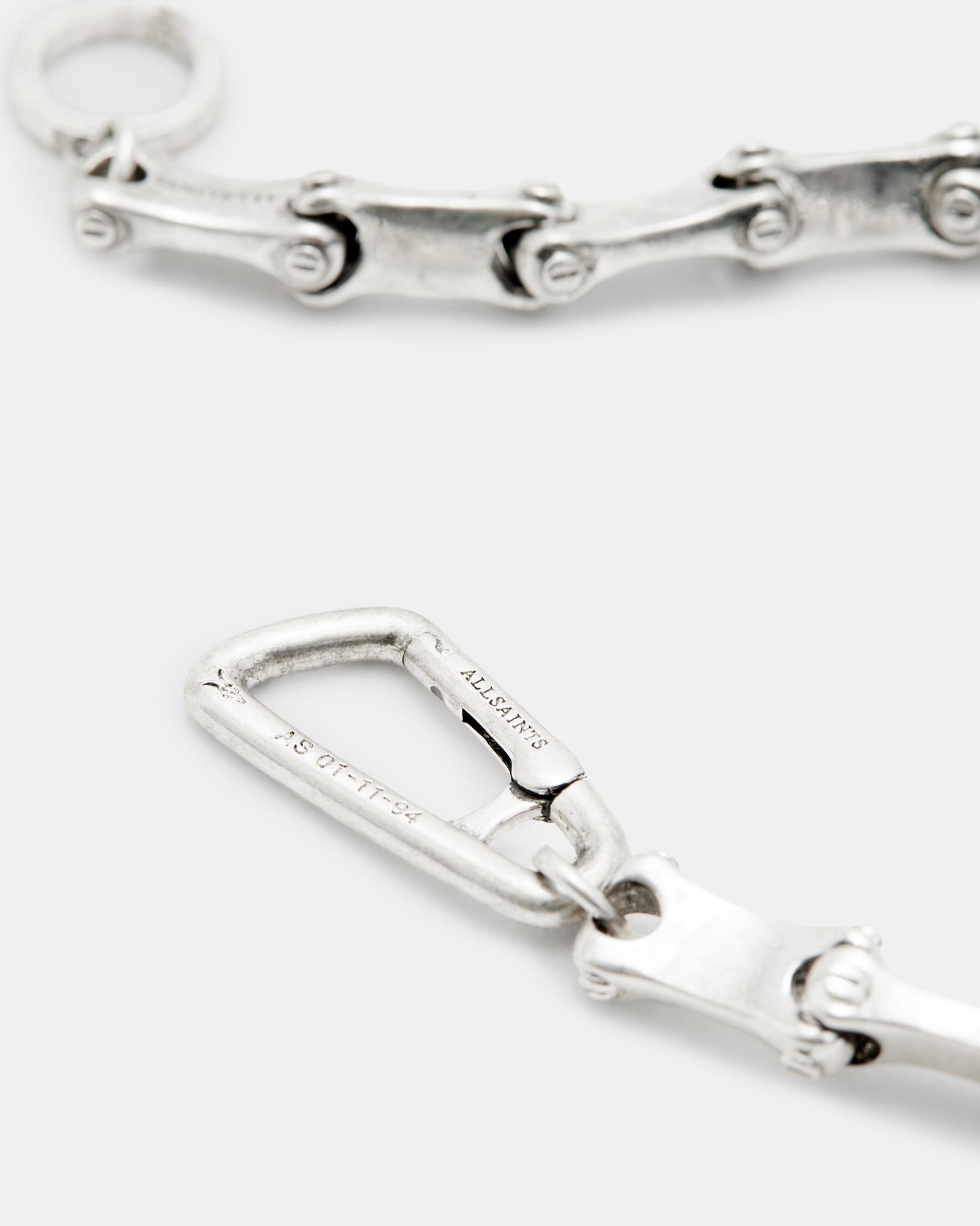 AllSaints Biker Chain Carabiner Bracelet in Natural for Men | Lyst