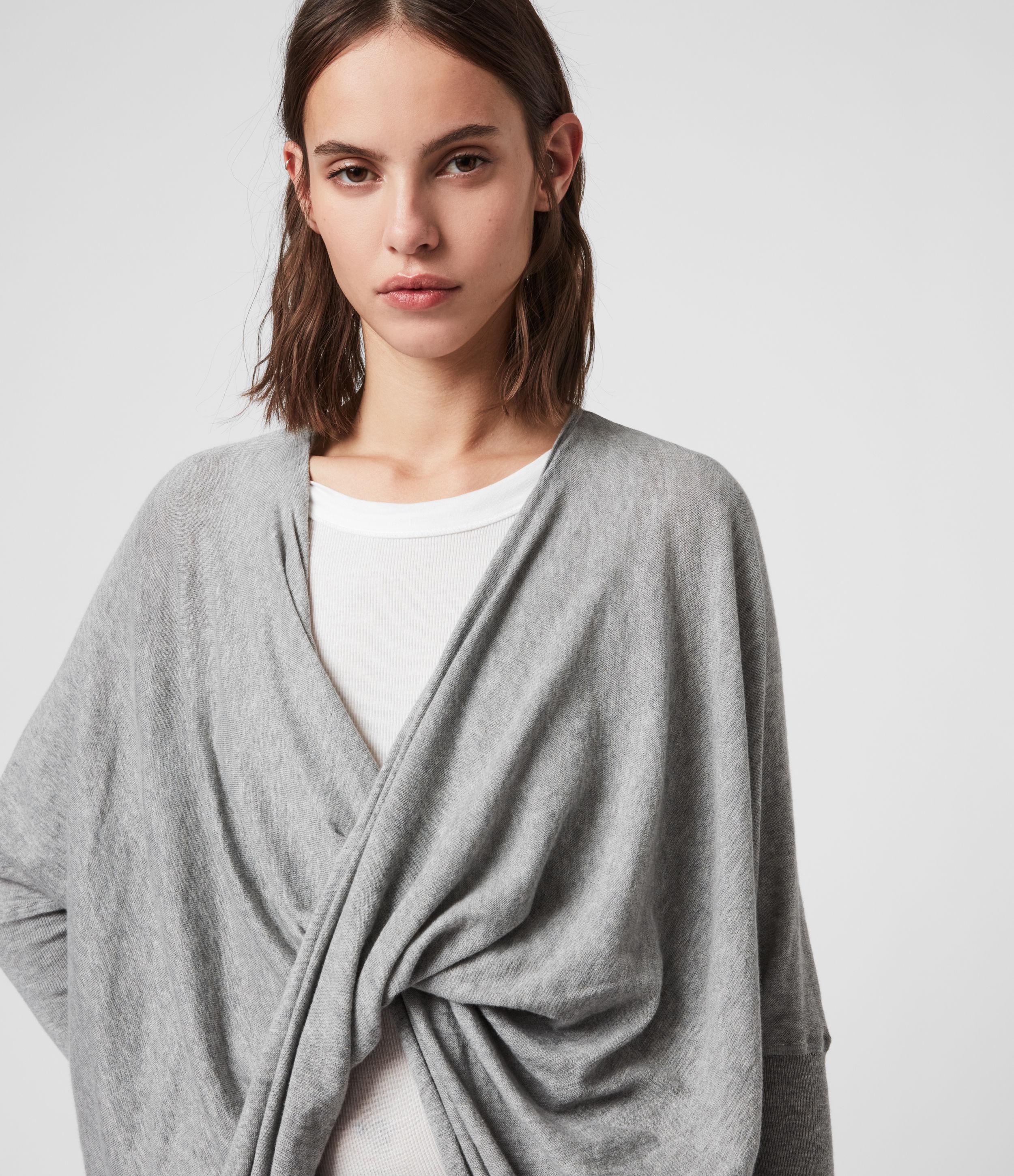 AllSaints Itat Shrug in Grey Lyst UK