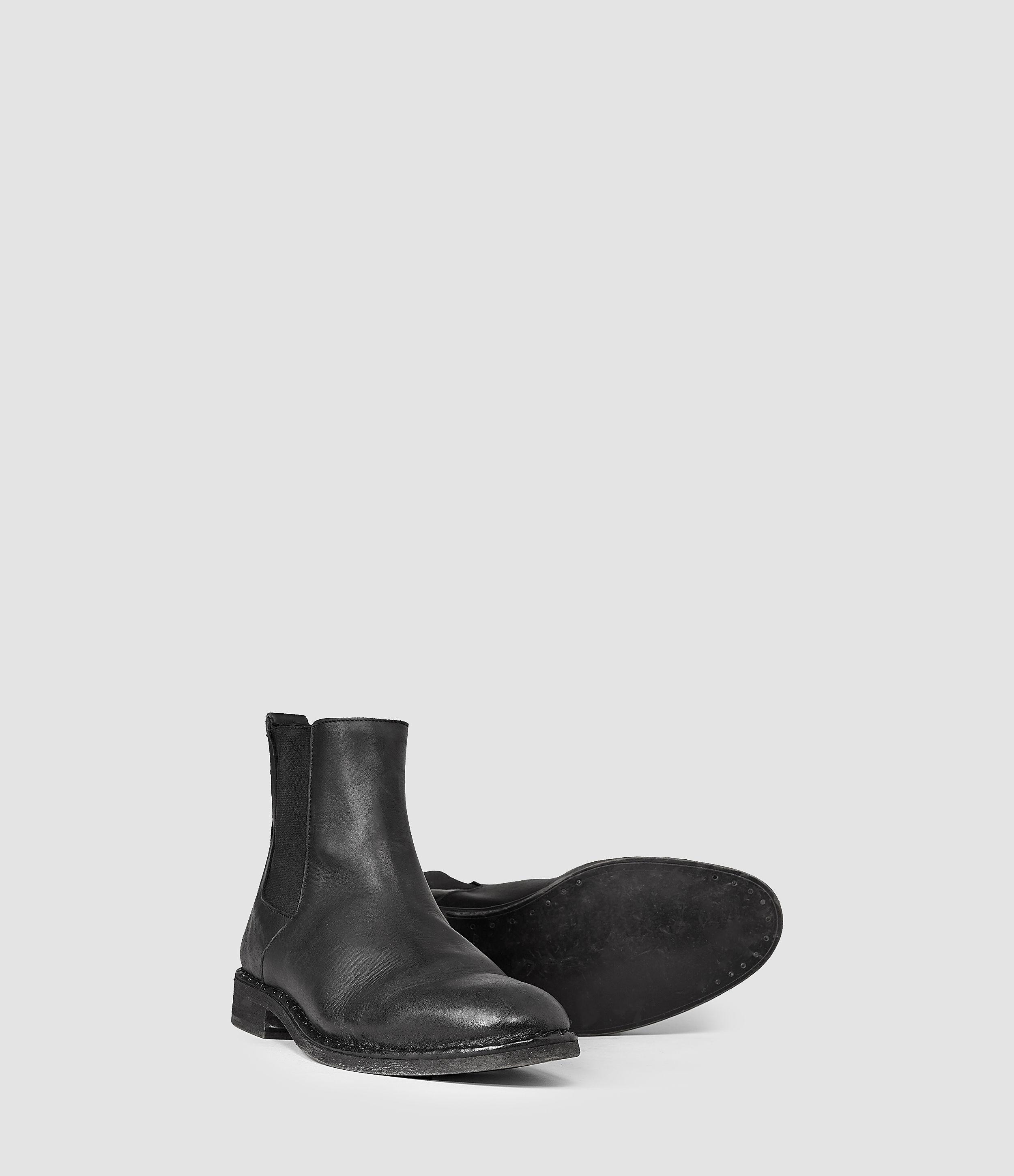 all saints black chelsea boots