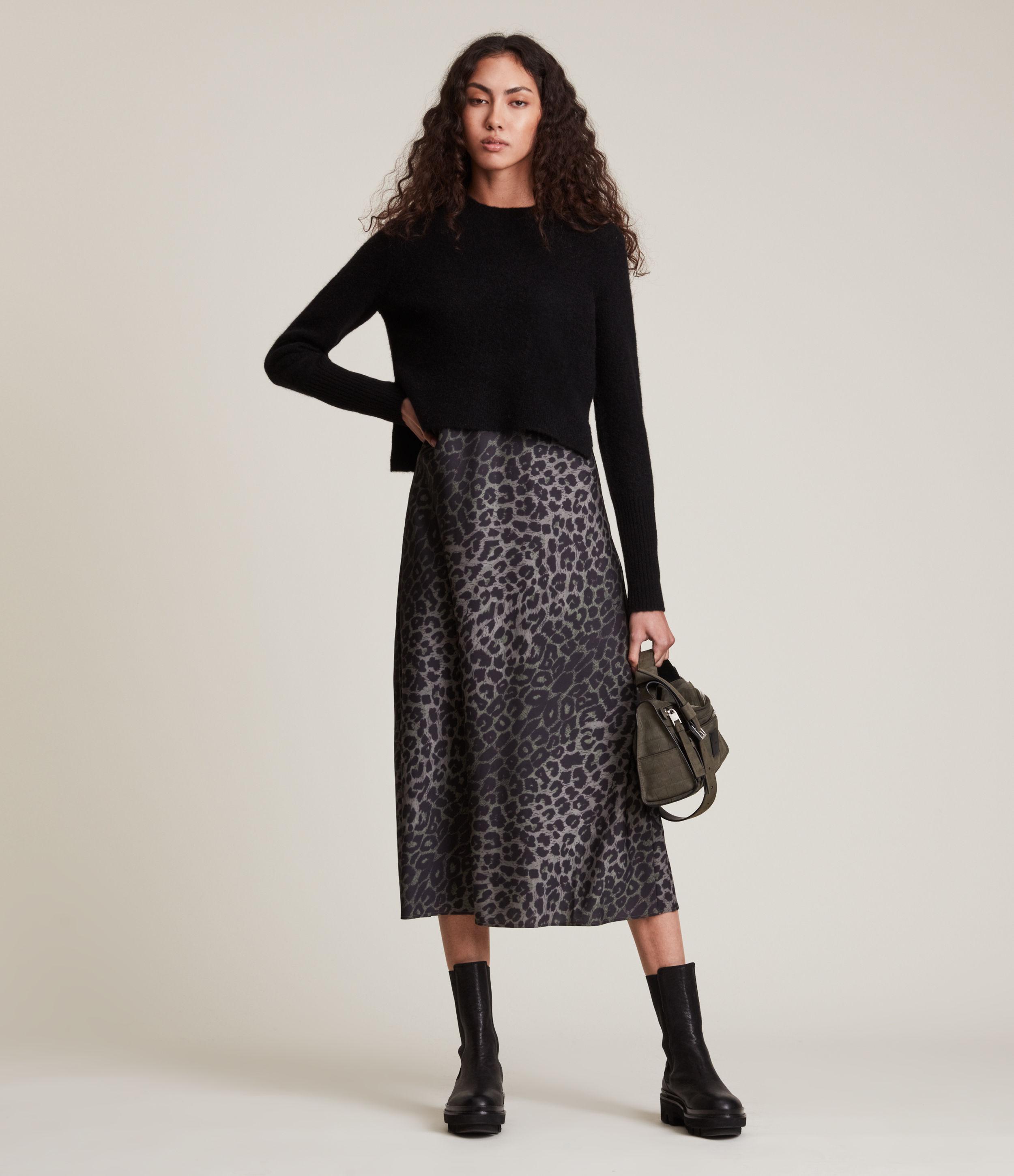 AllSaints Wick Crew Sweater in Black | Lyst