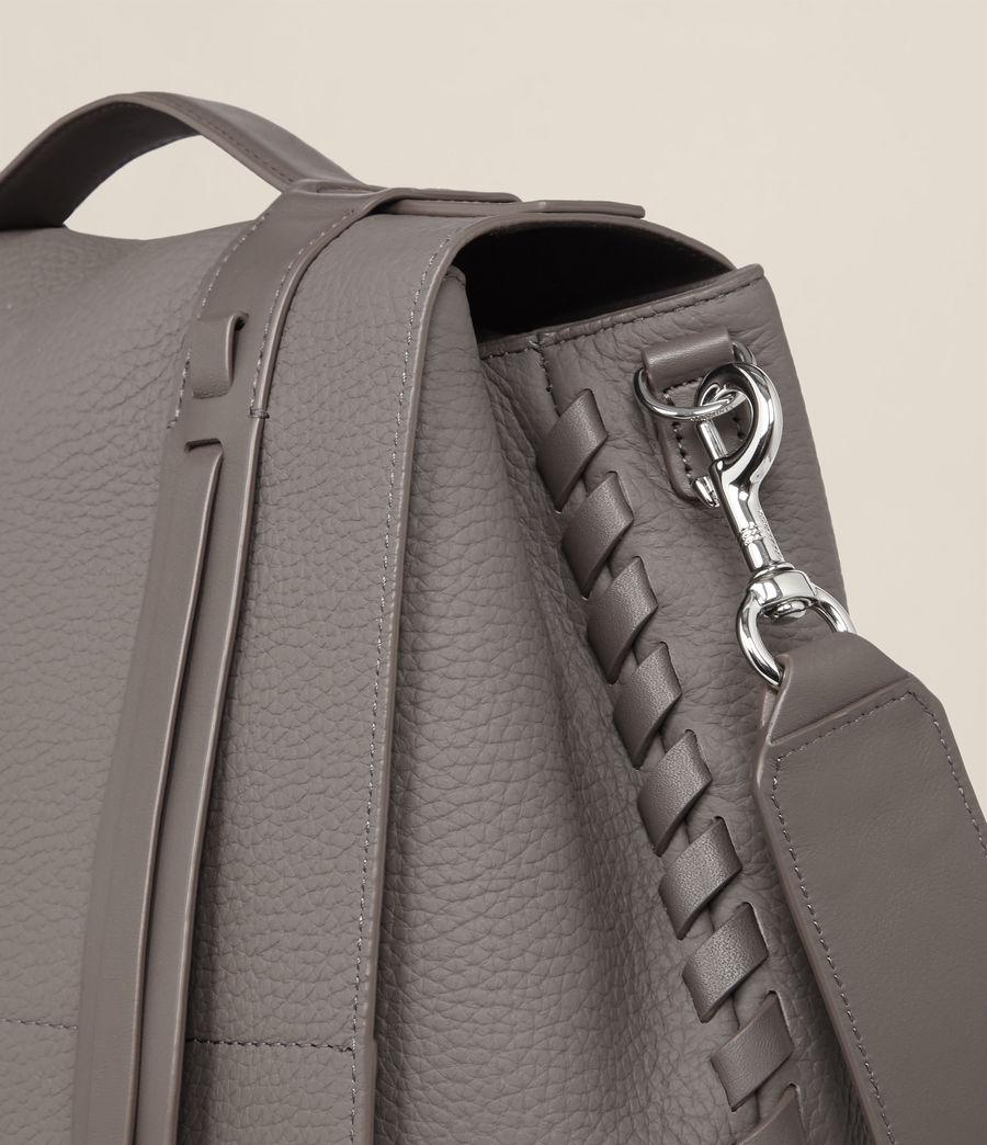 AllSaints Finlea Leather Backpack in Gray | Lyst