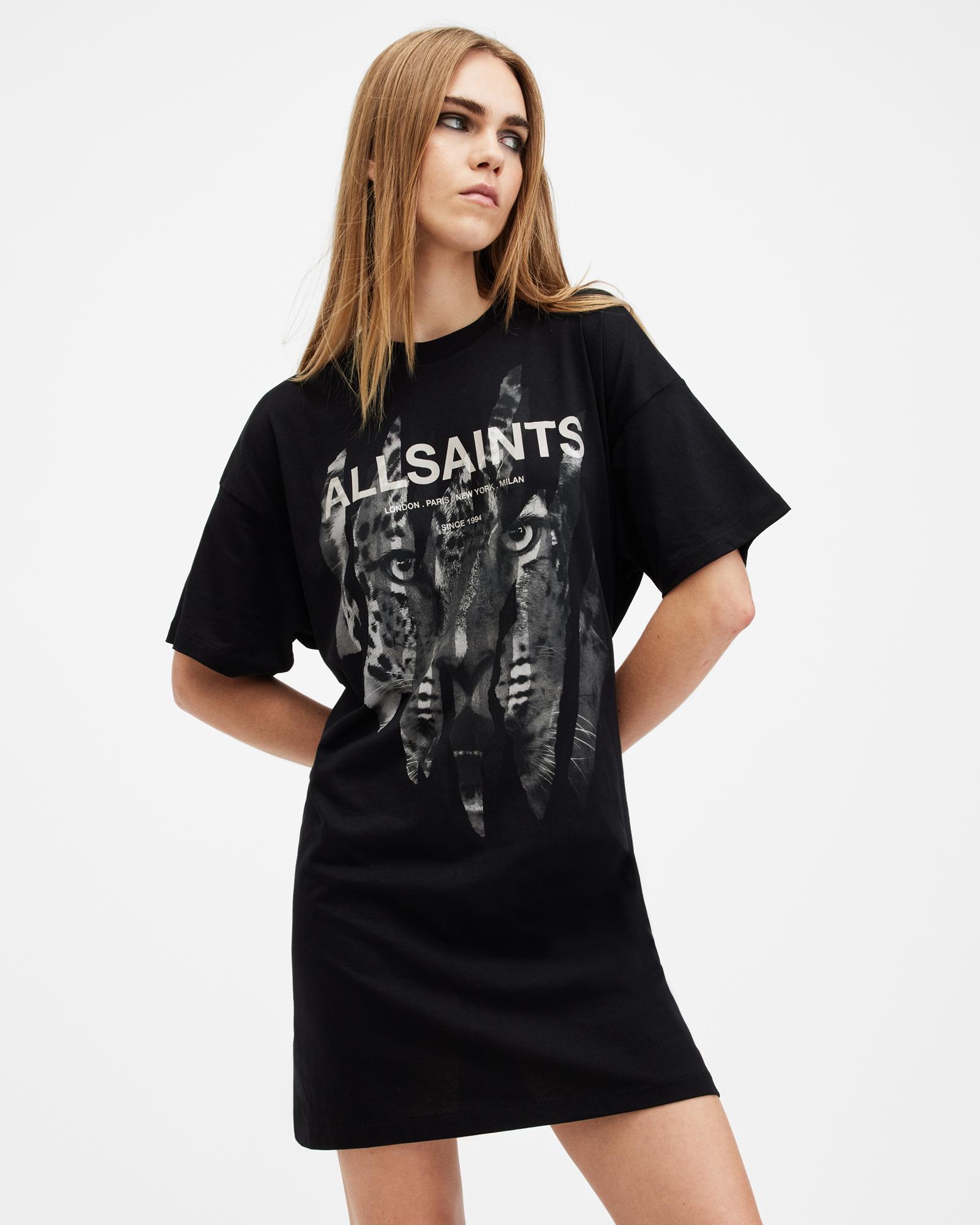 AllSaints Riproar Relaxed Fit T-Shirt Dress in Black | Lyst AllSaints Riproar Relaxed Fit T-Shirt Dress in Black | Lyst