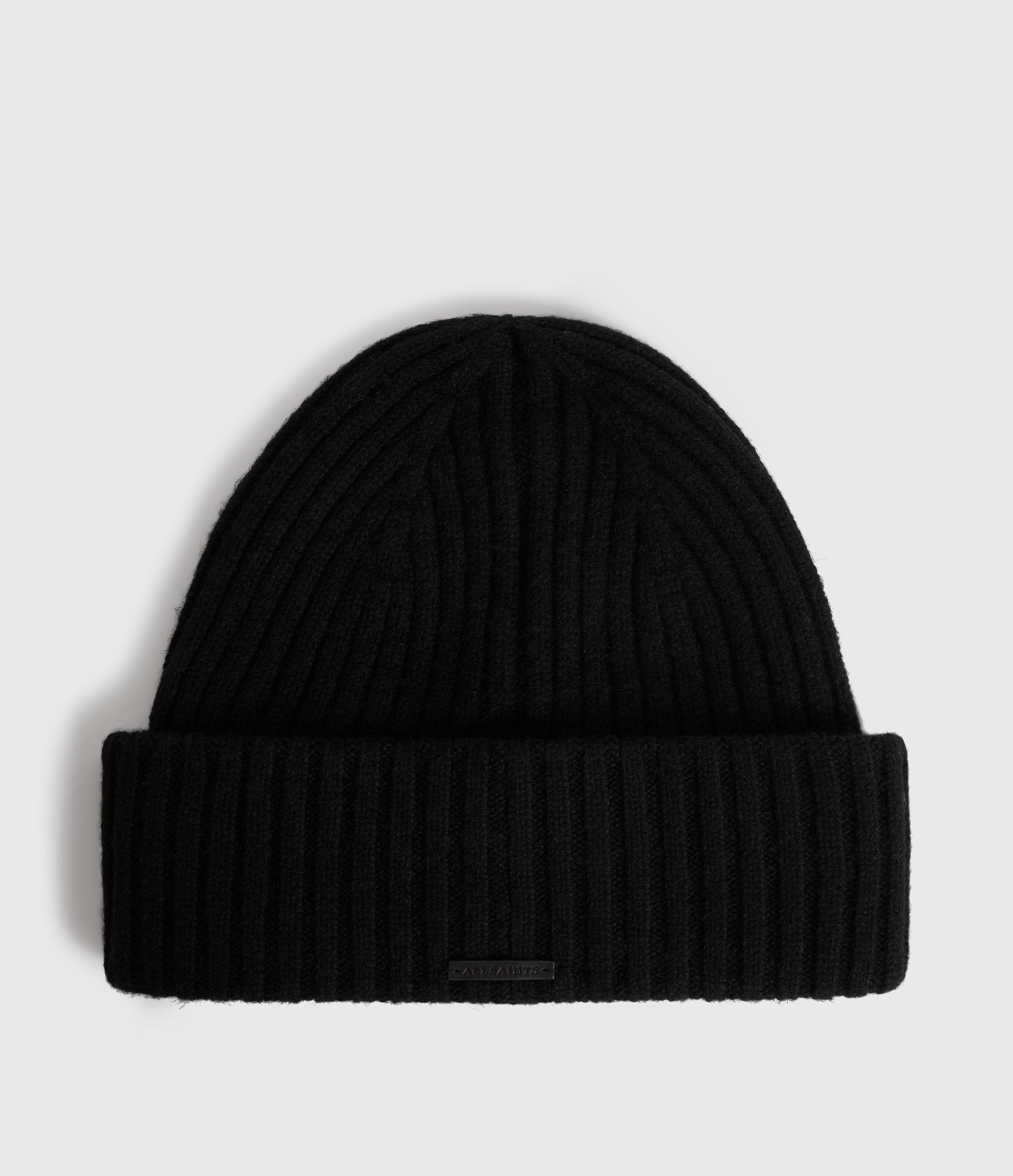 AllSaints Marled Wool Beanie in Black 