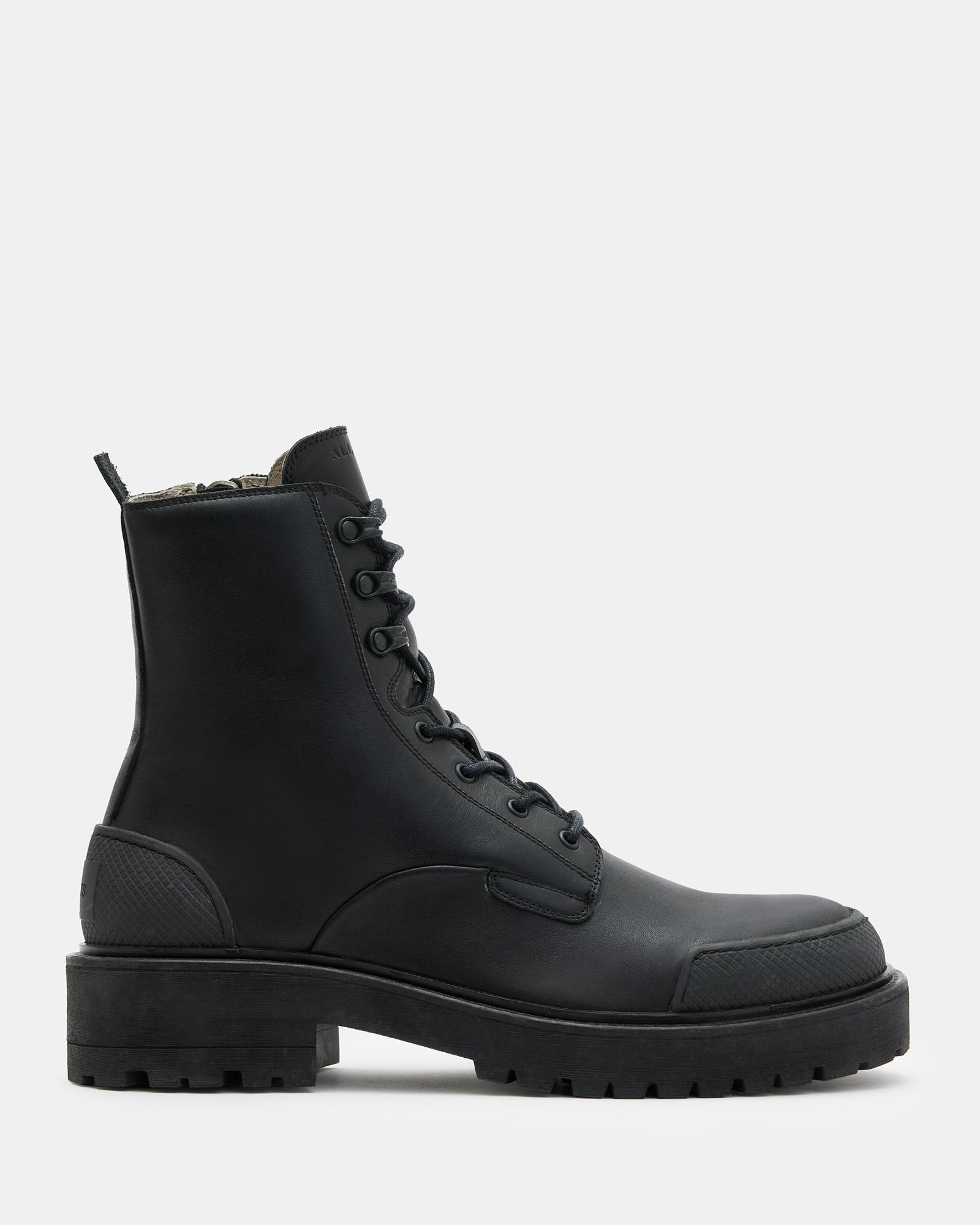 All saints 厚底レースアップブーツ ブラック 39 AllSaints Mudfox Lace Up Chunky Leather Boots in Black for Men | Lyst
