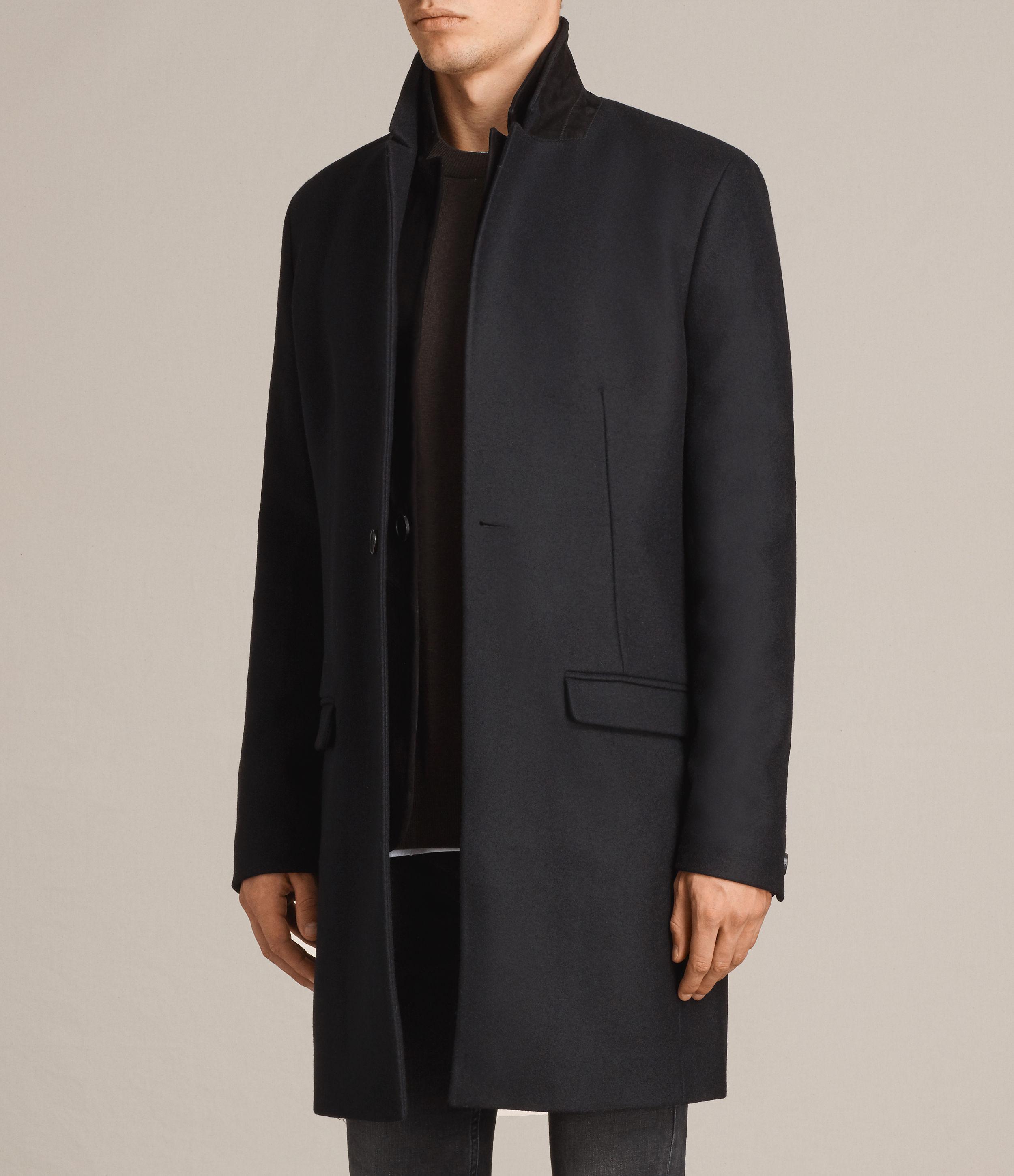 Wool All Saints Blair Shadow Coat Shirt Jackets Coats Outerwear