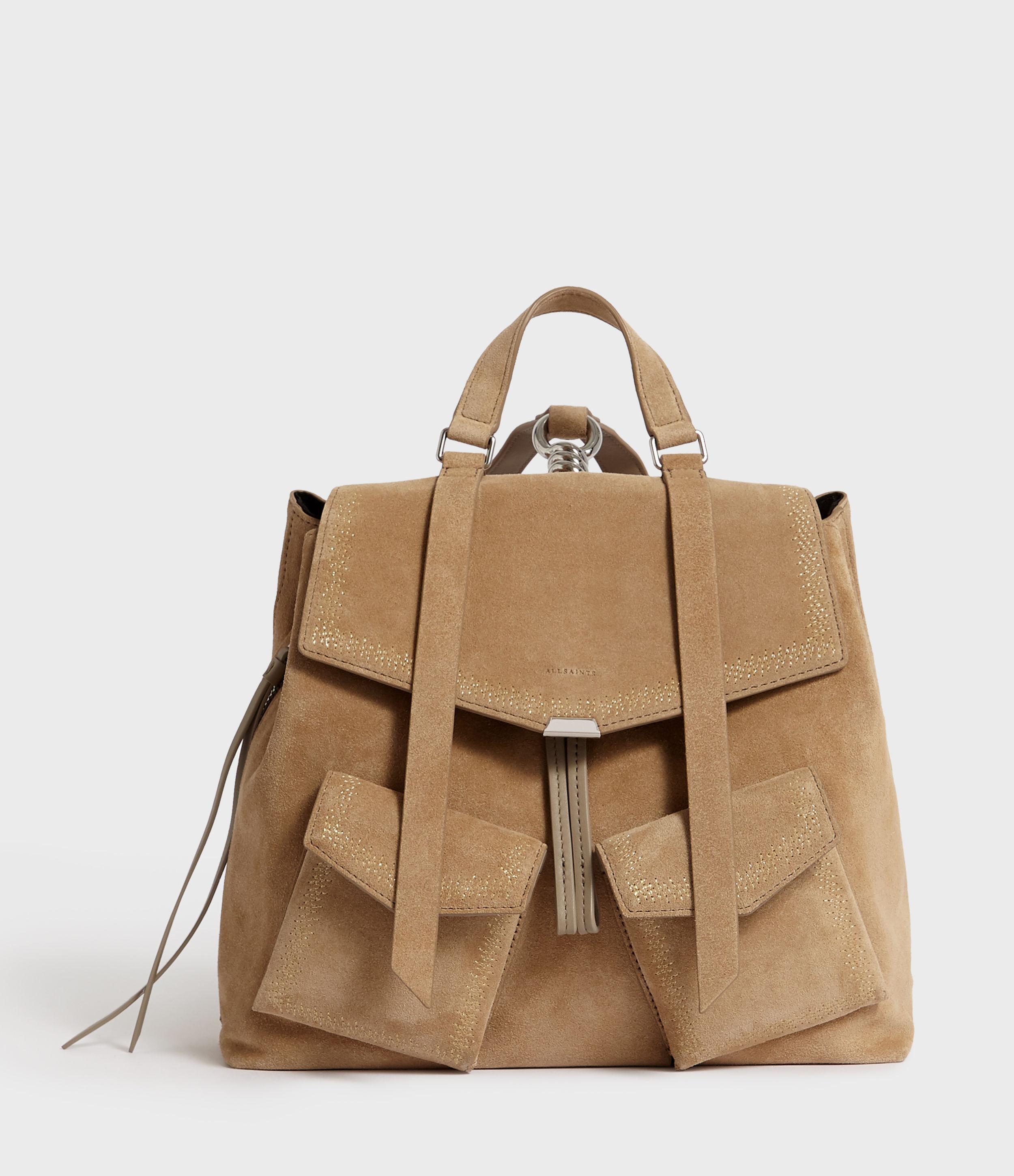 all saints suede bag