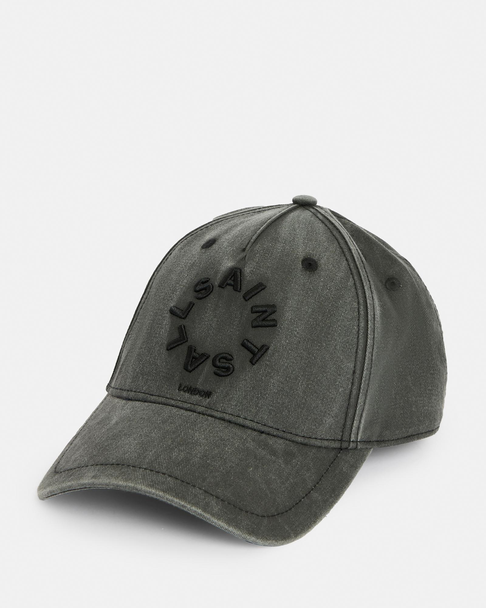 AllSaints Tierra Embroidered Logo Baseball Cap in Gray for