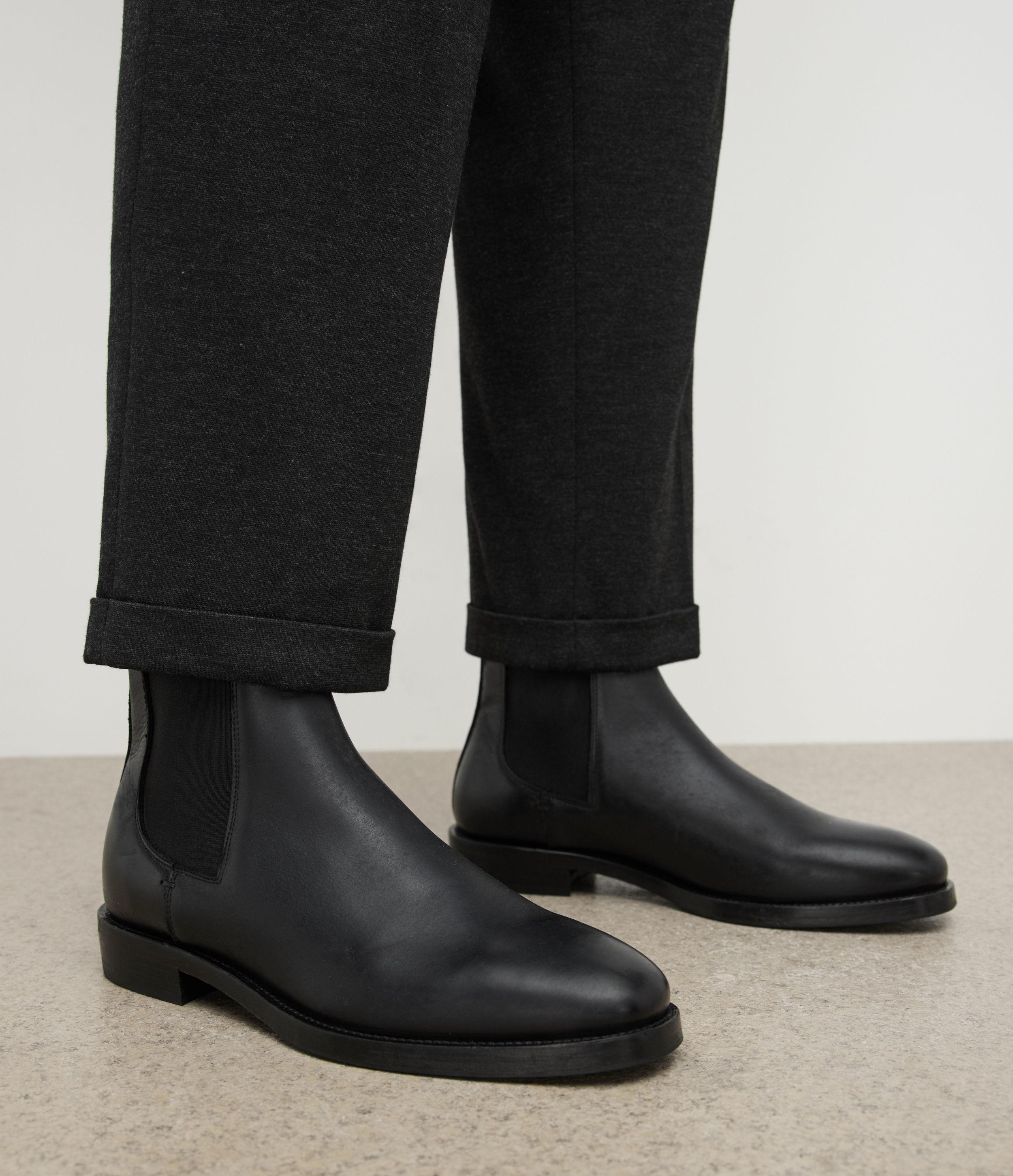 Woman By Common Projects Chelsea In Leather Black