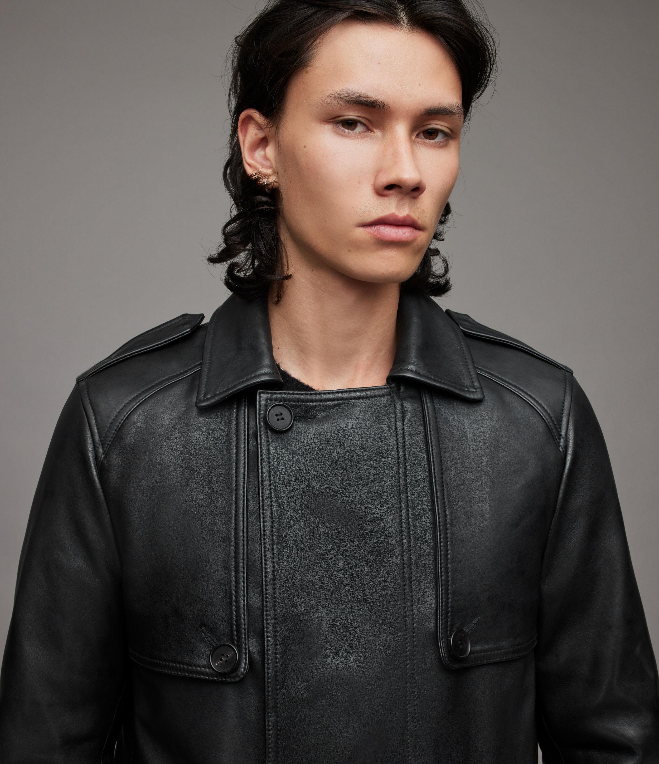 Leather Trench All Saints Trench Coat Mens Allsaints Cecil Trench