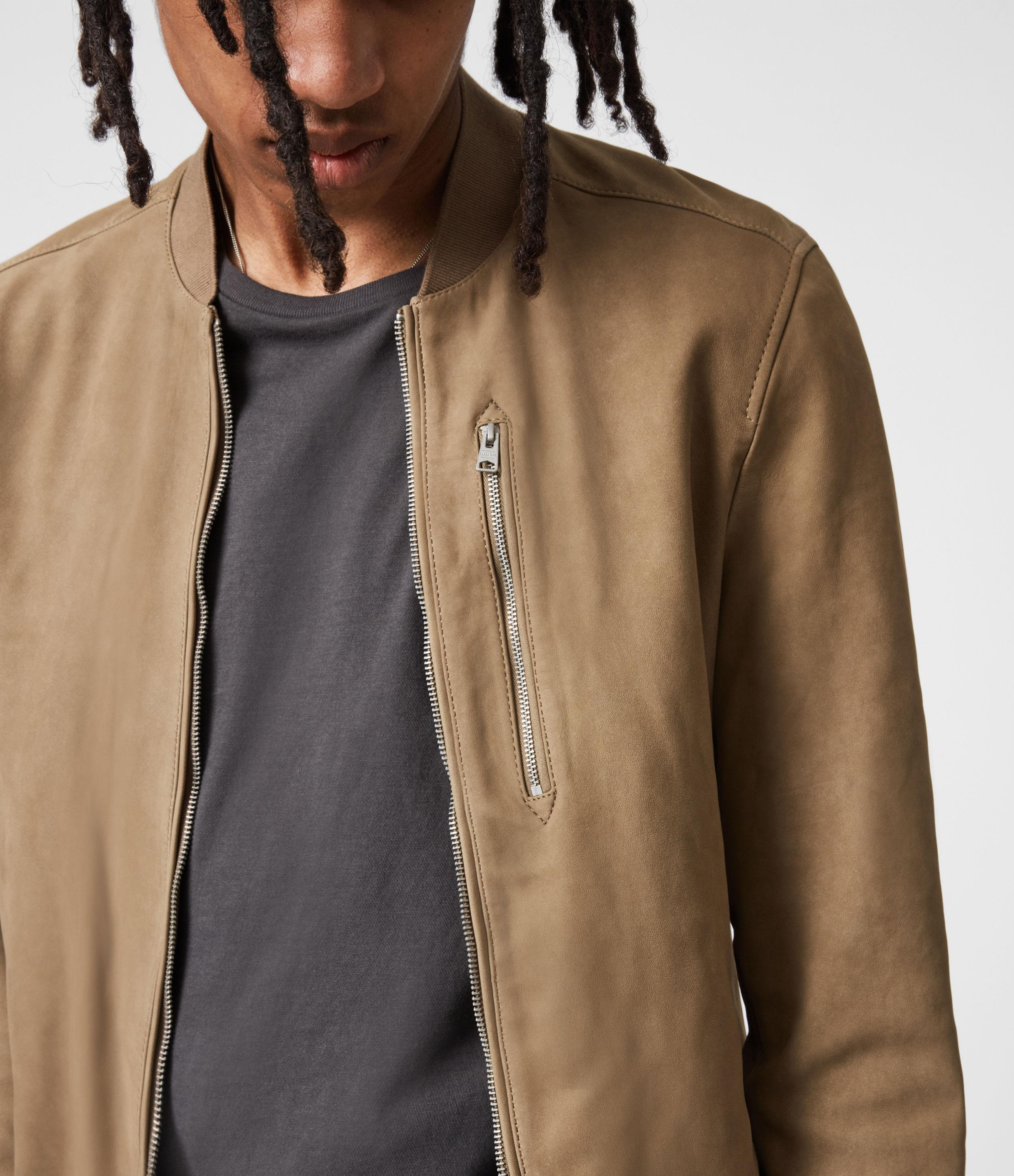 stones leather bomber jacket