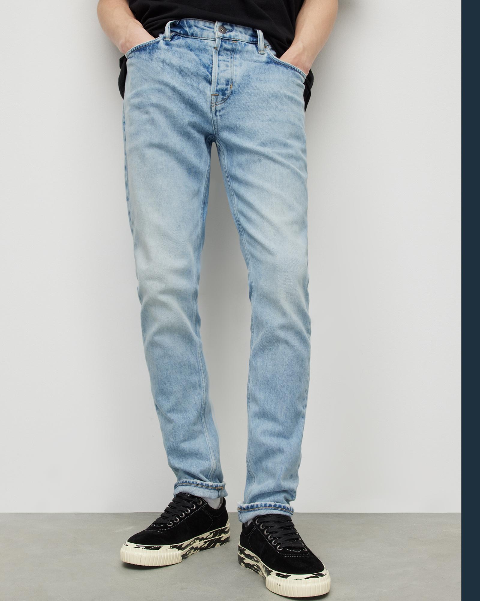 AllSaints Cigarette Skinny Jeans in Blue for Men | Lyst