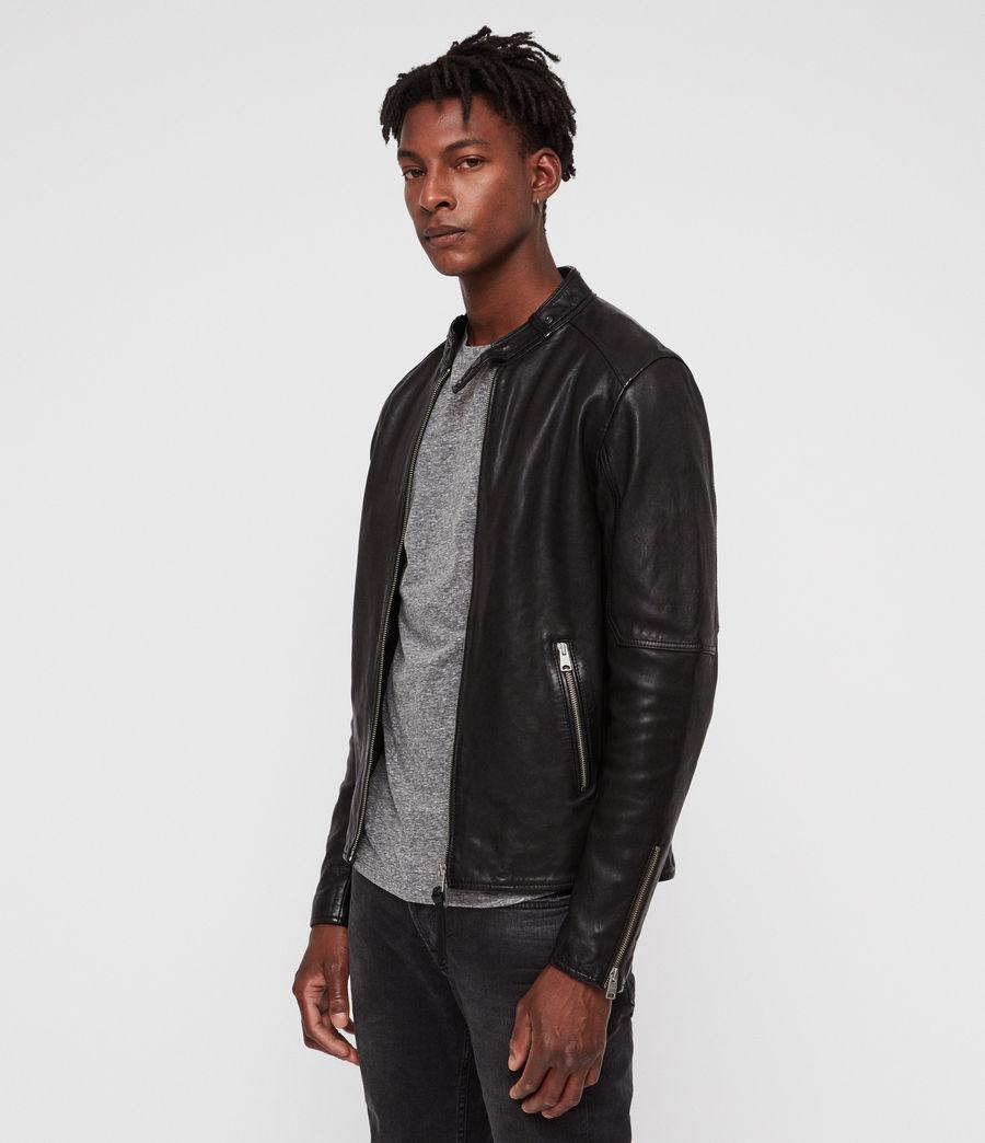 AllSaints Cora Leather Jacket in Black for Men | Lyst