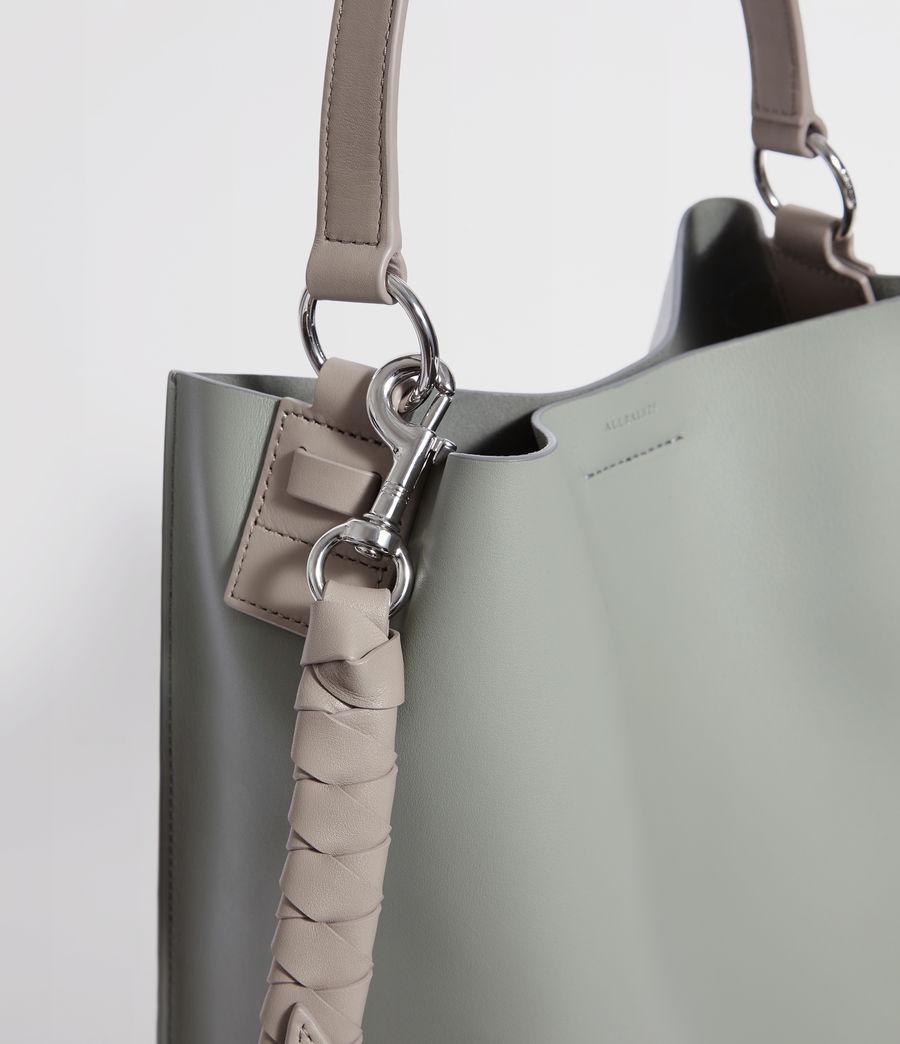 captain leather north south tote bag