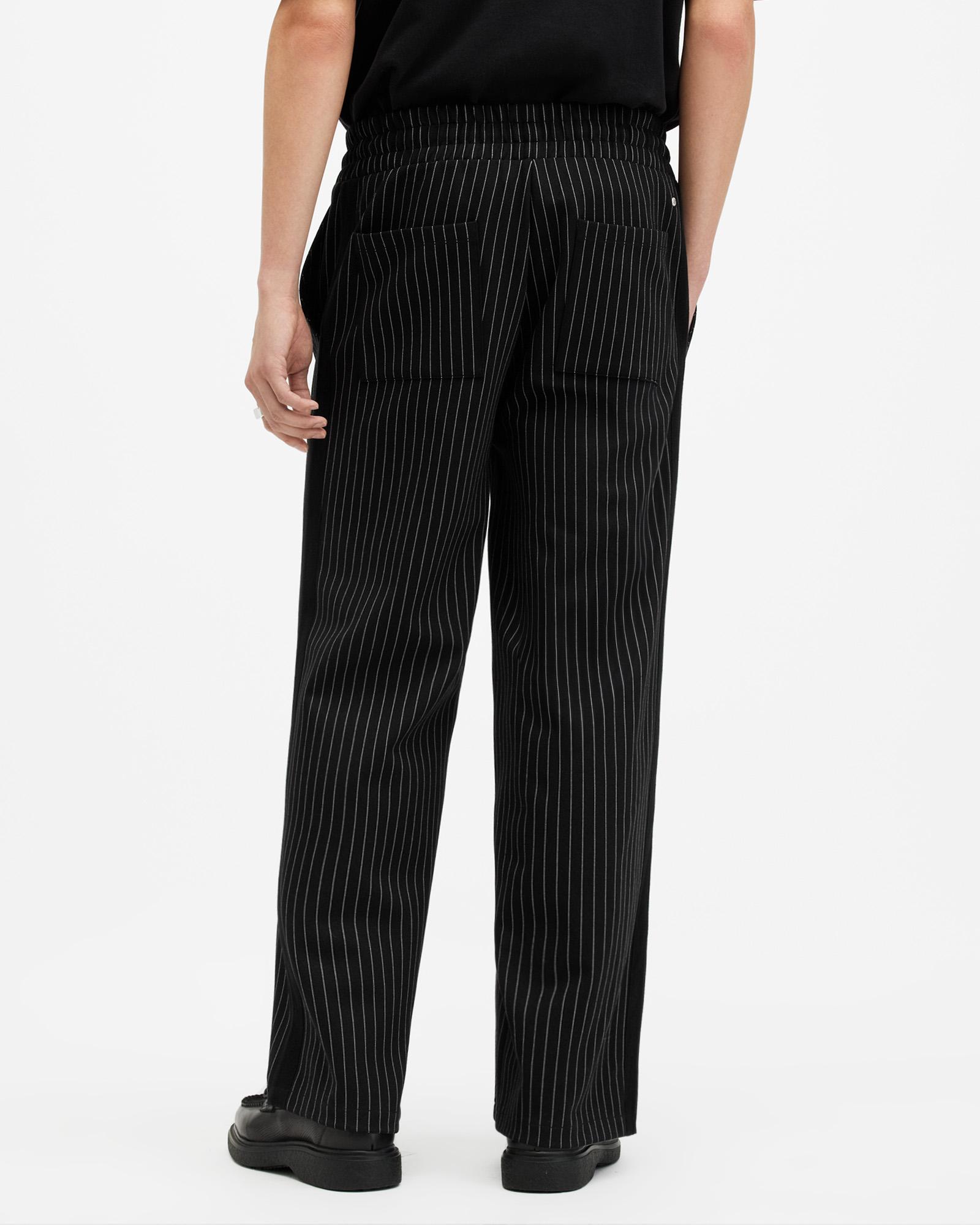 Y2K Deadstock Pinstripe Wide Leg Low Waist Pants - 2000s