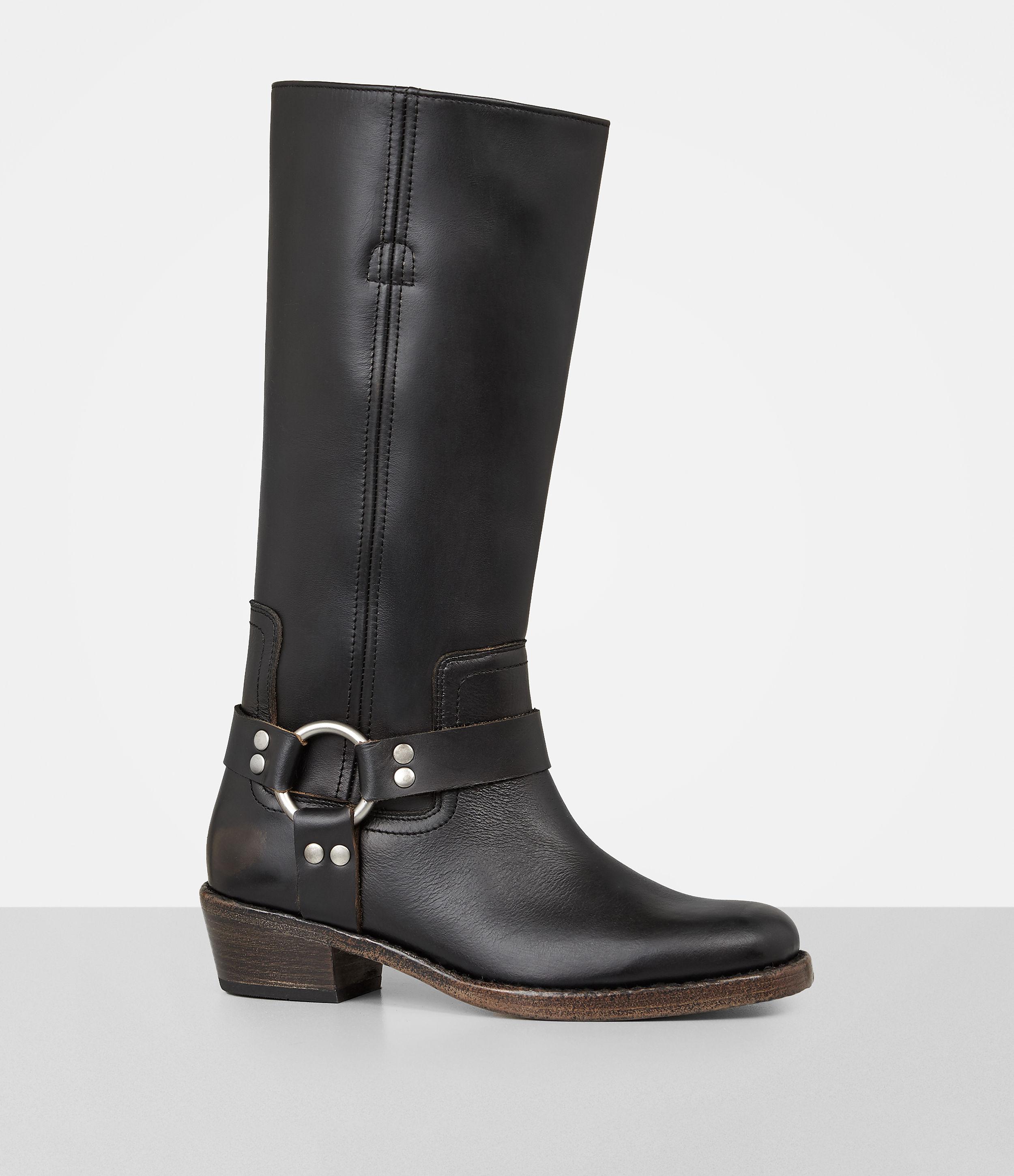 AllSaints Leather Faye Boot in Black - Lyst