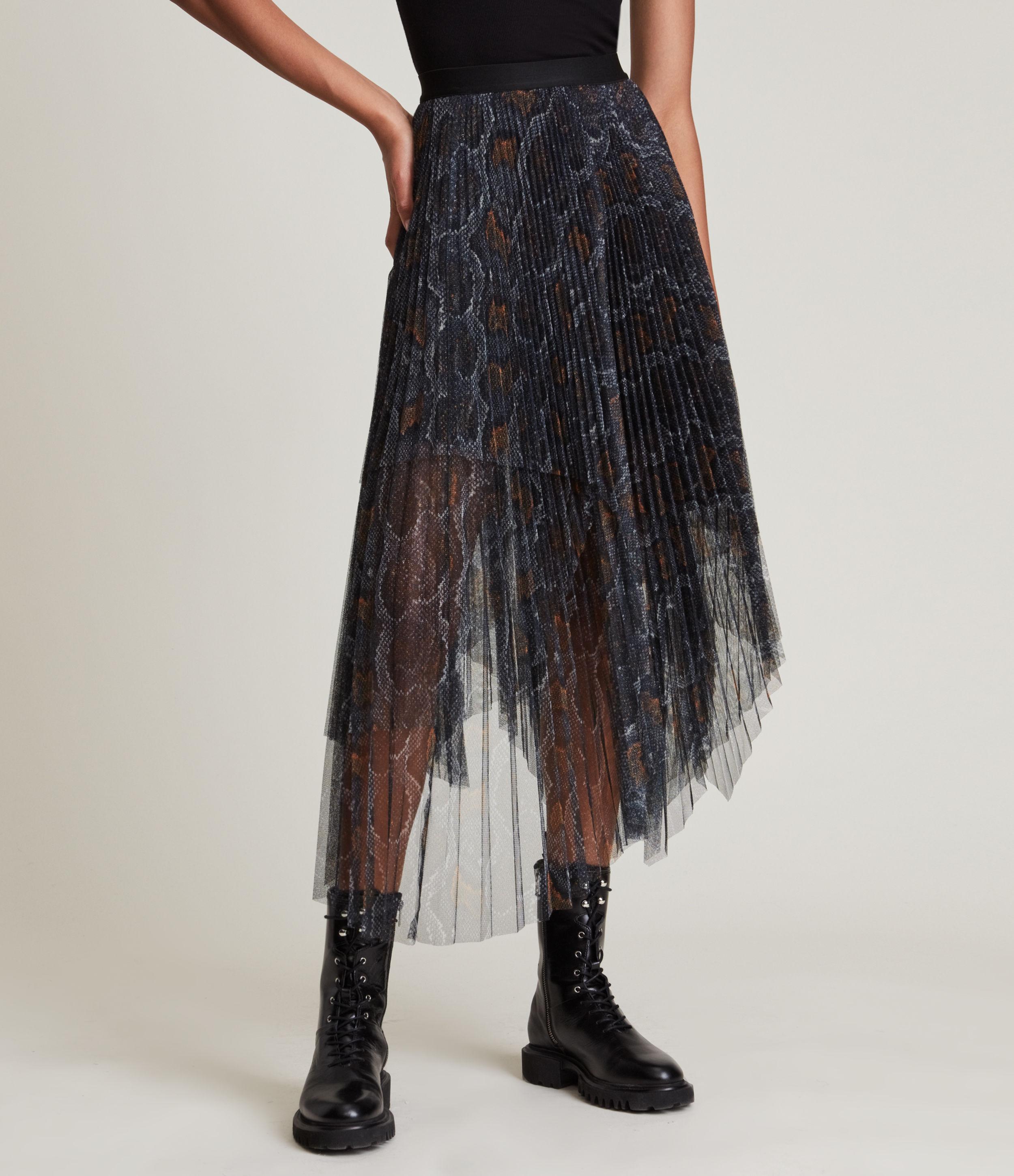 Allsaints renia tulle midi skirt cheap