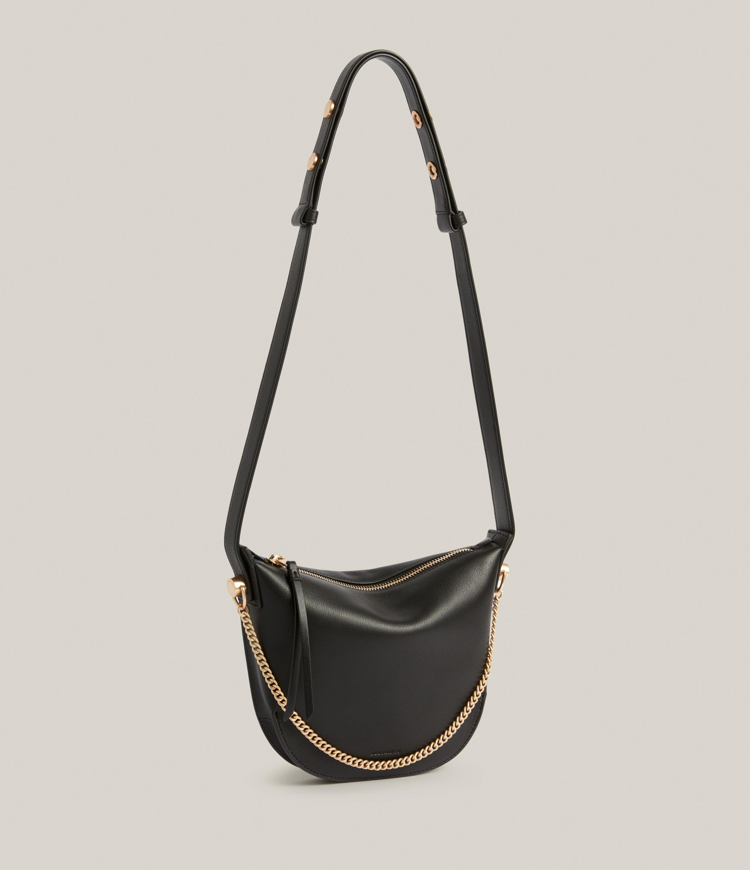 AllSaints Ladies Leather Josephine Crossbody Bag in Black | Lyst