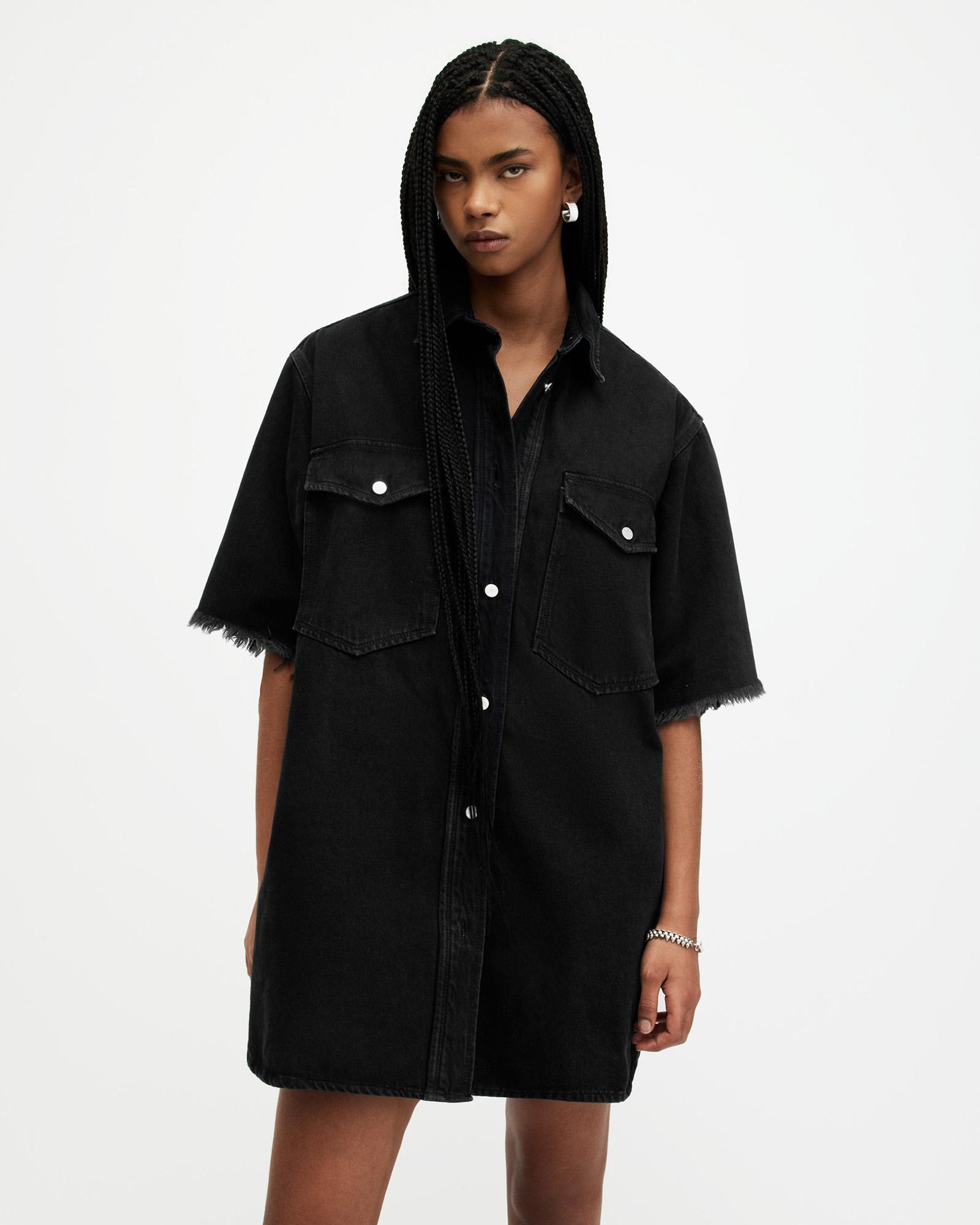 all saints black shirt dress Alora Mini Dress White